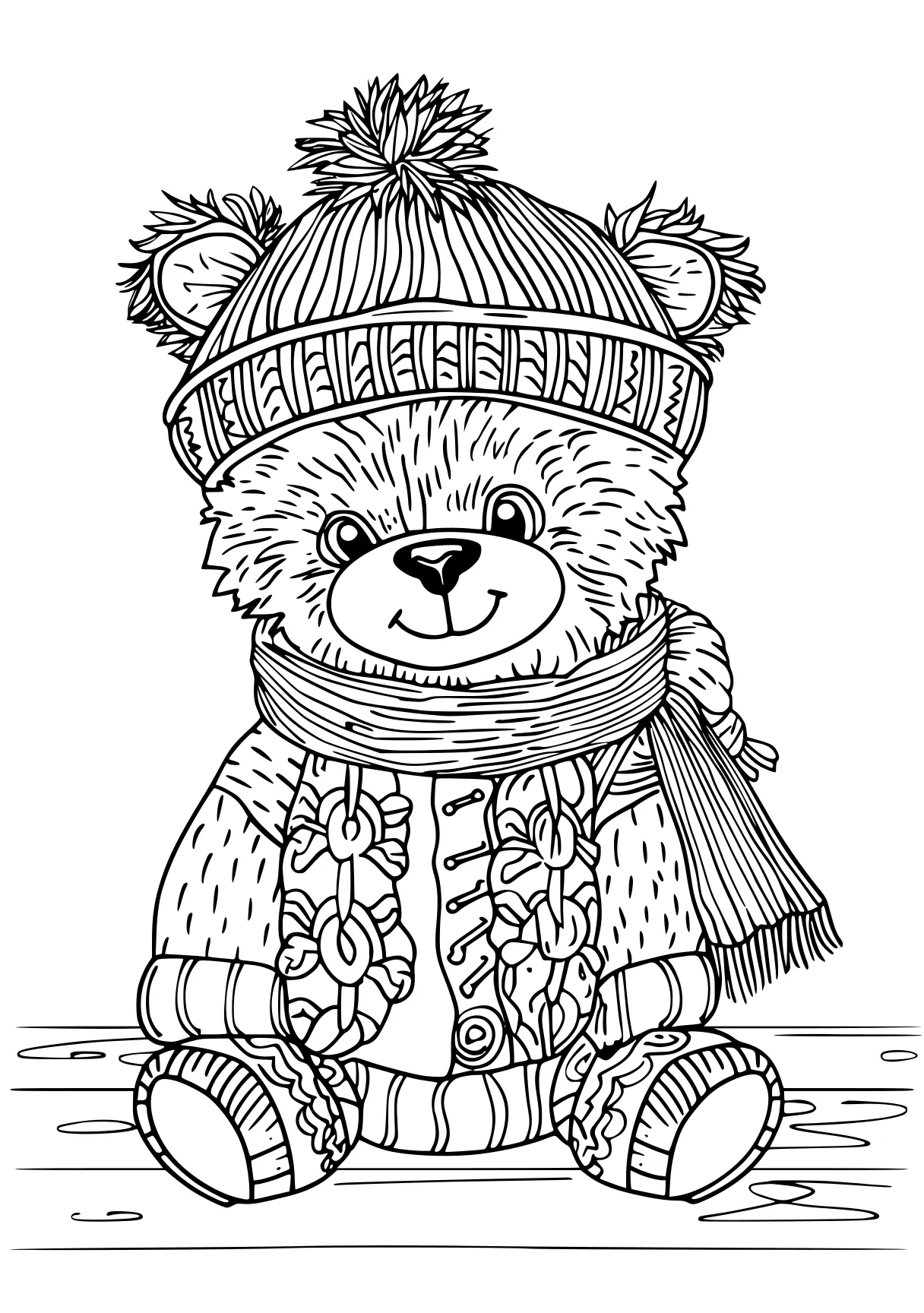 stitch colouring pages bear, teddy, winter, winnie, free coloring page downloads