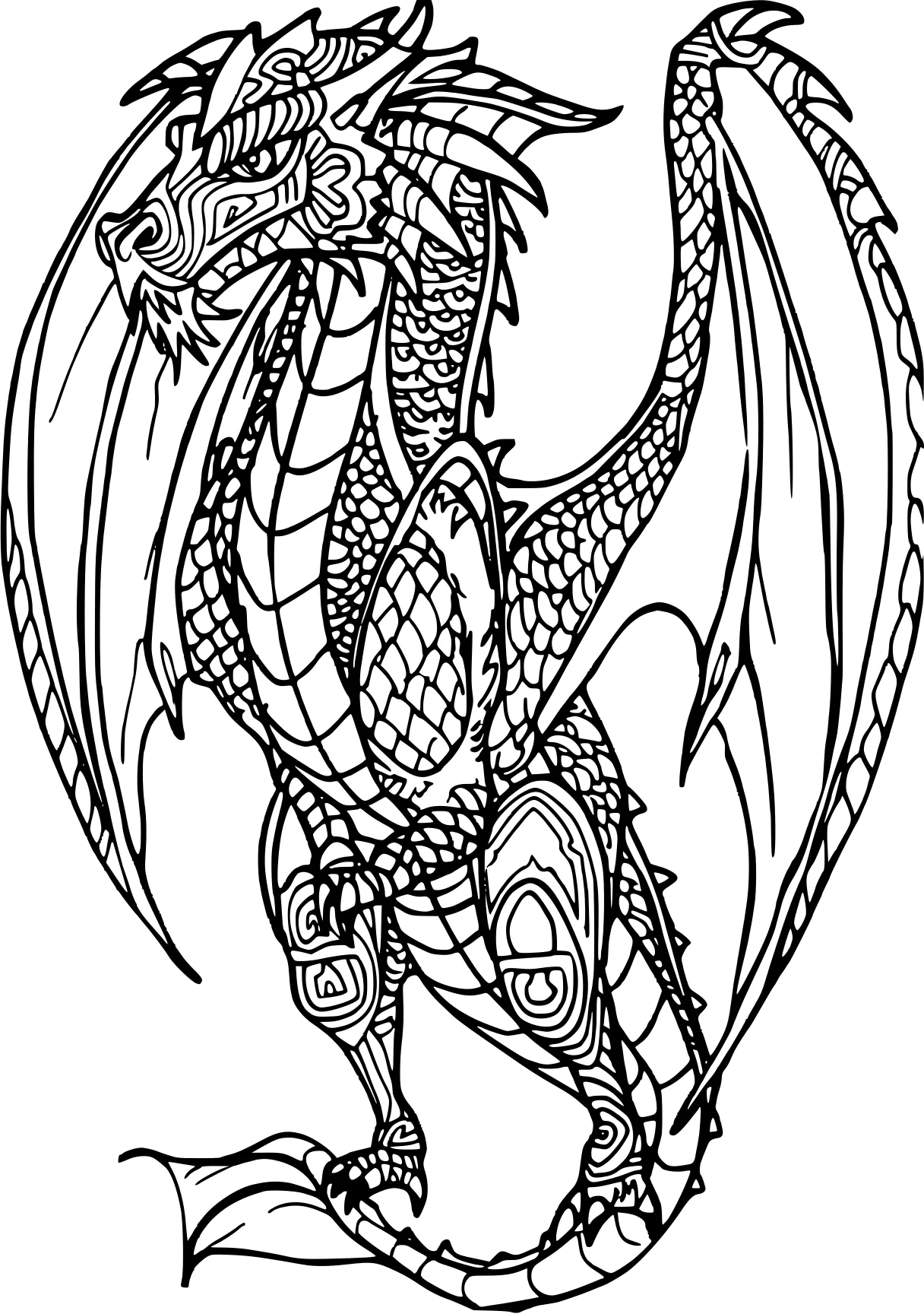 dragon coloring sheet dragon, zentangle, xenomorph, free page downloads