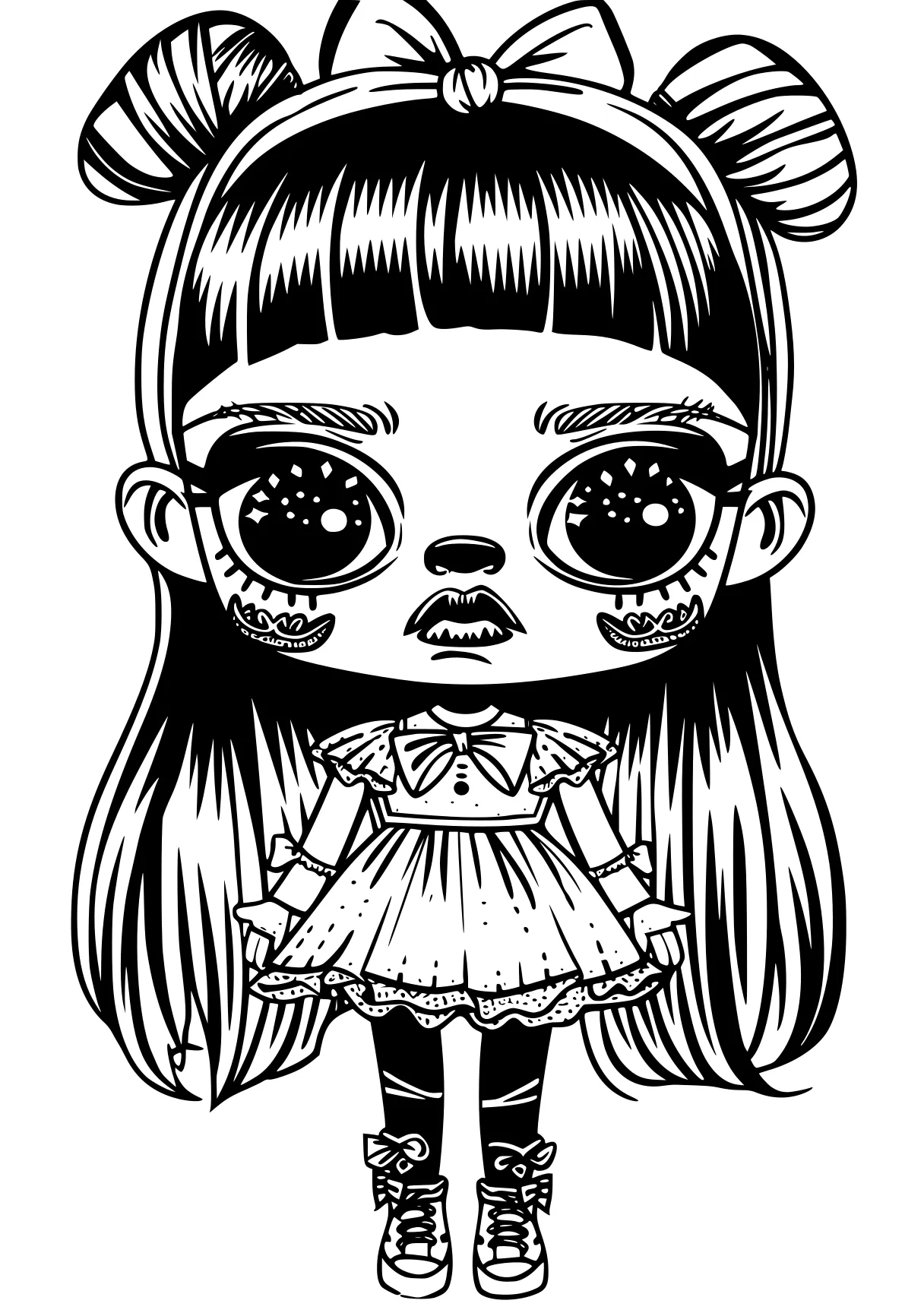 lol doll coloring pages chibi, doll, kuromi, bratz, dolls, free page downloads