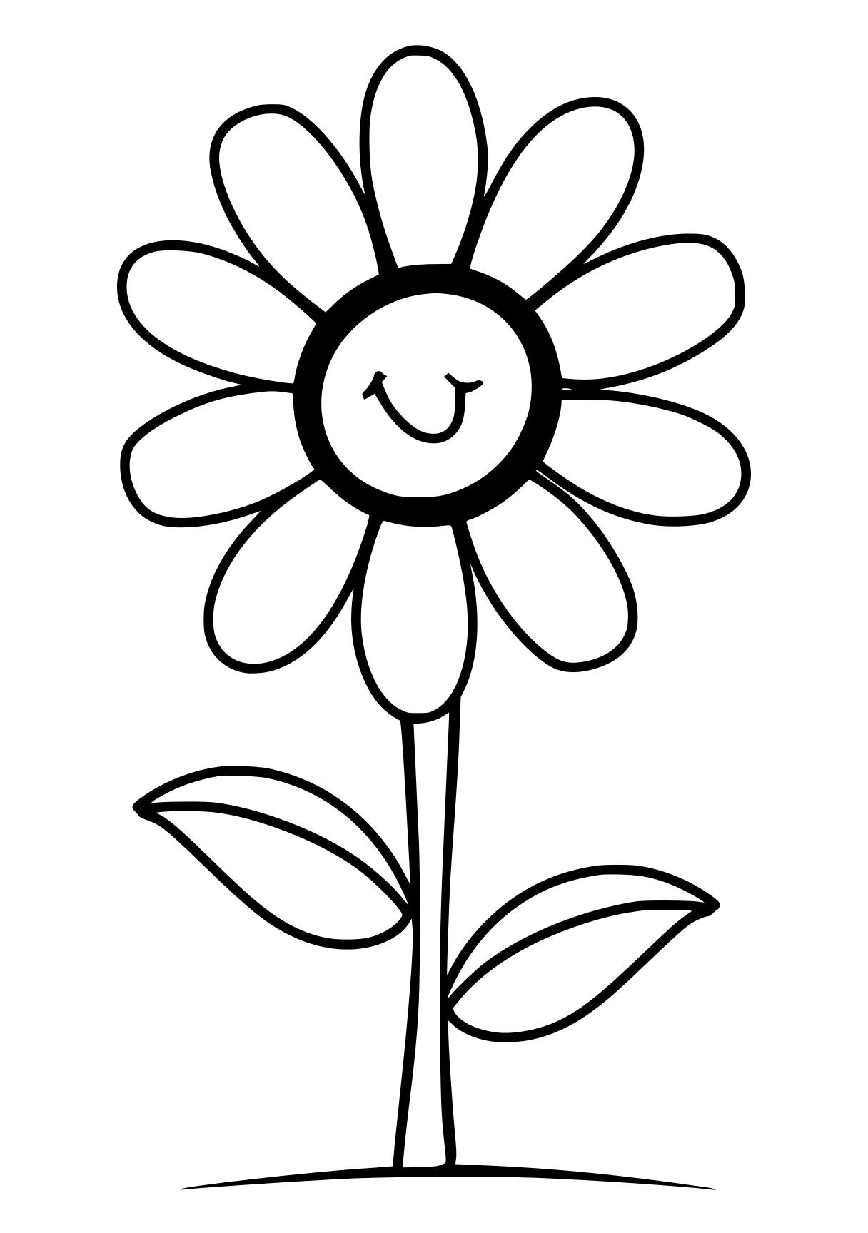 simple coloring pages flower, daisy, sunflower, flowers, free page downloads