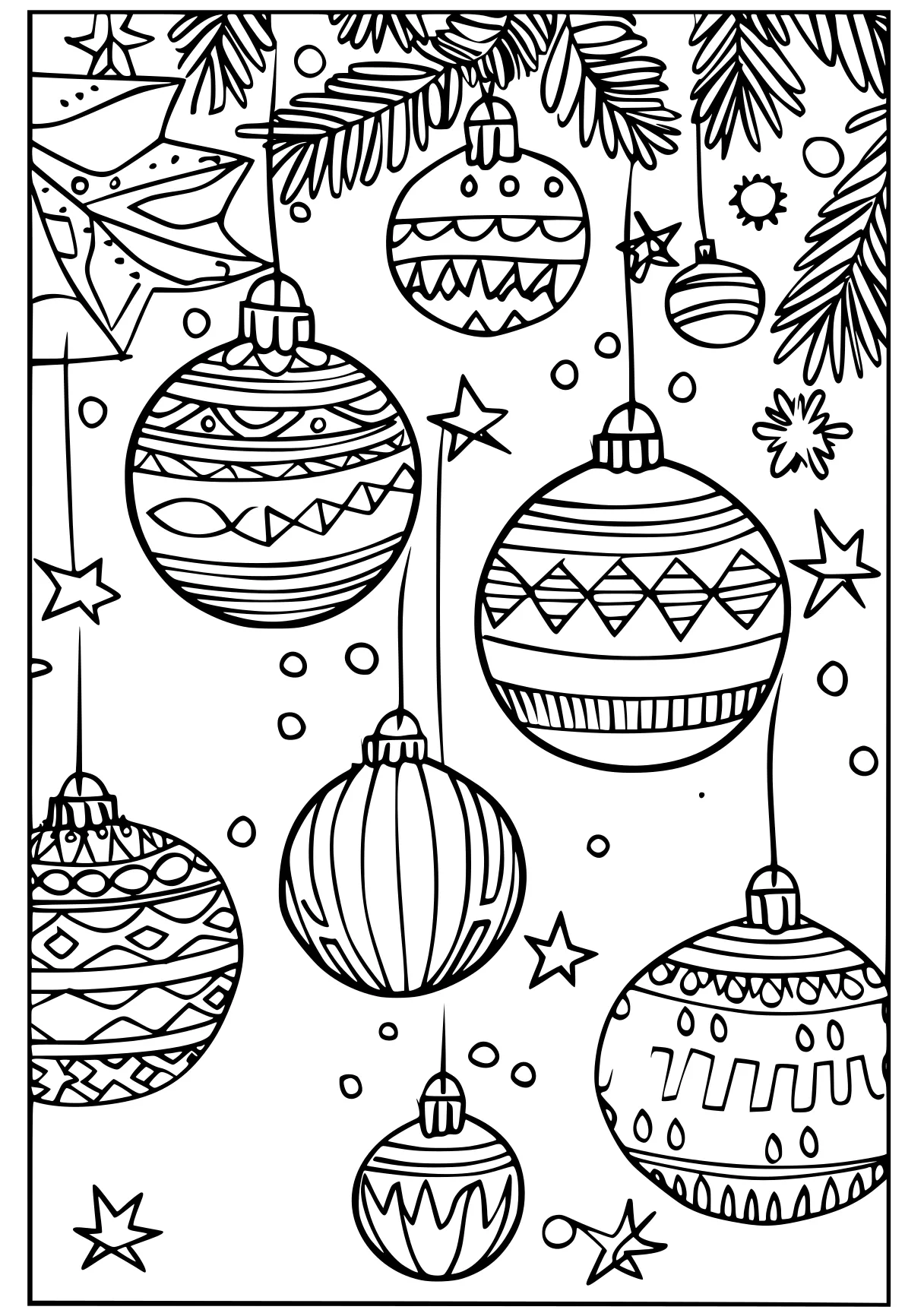 christmas coloring, ornament, zentangle, advent, free page downloads