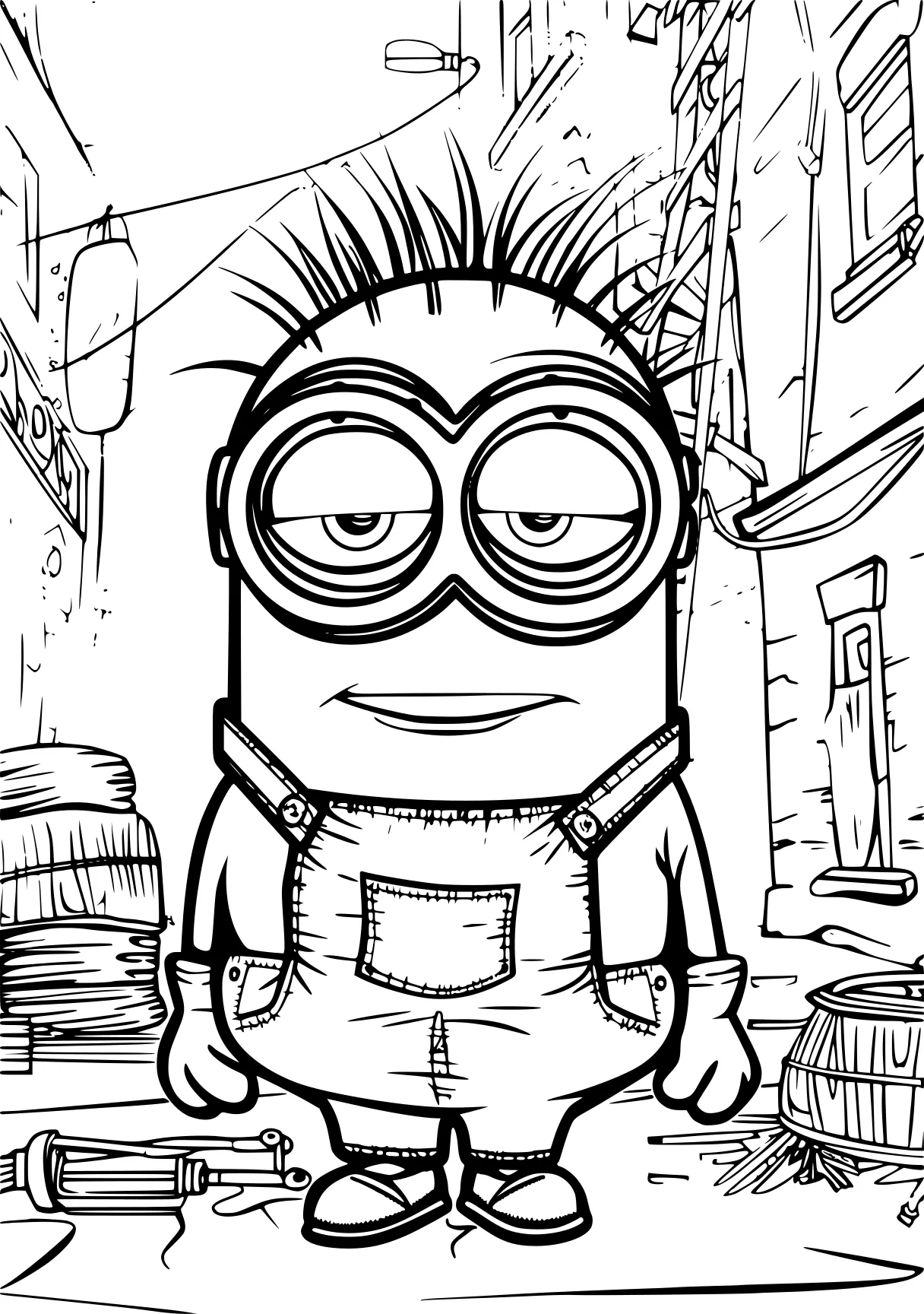 coloring games minion, minions, morty, pencils, simpson, free page downloads