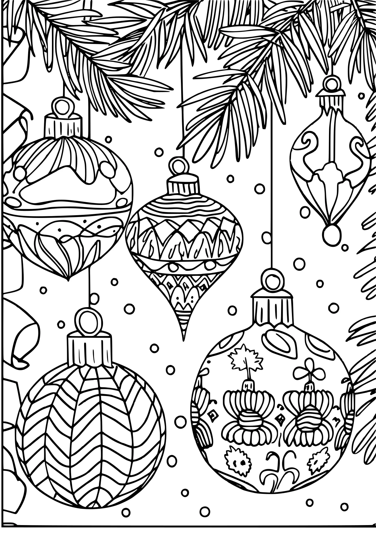 coloring pages for adults christmas, ornament, printables, zentangle, free page downloads