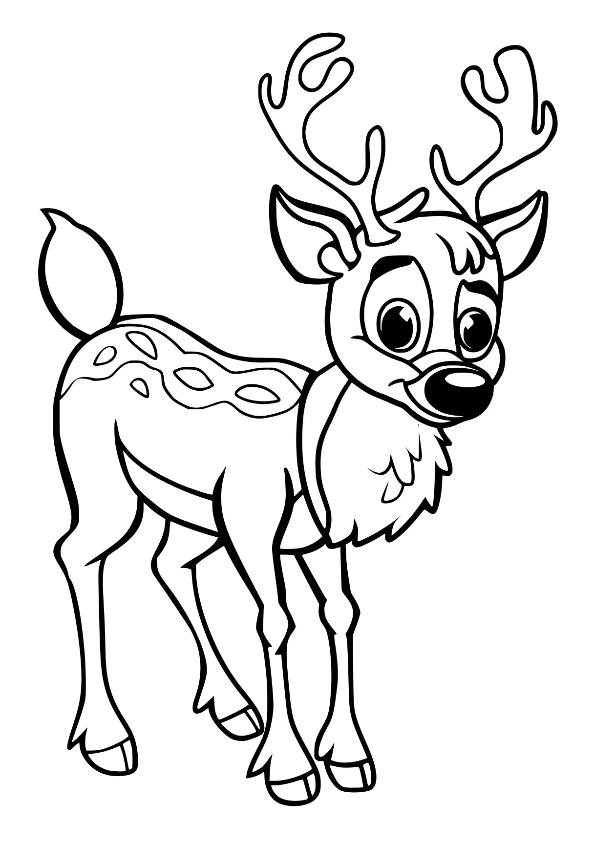 rudolph coloring page deer, rudolph, reindeer, bambi, moose, free downloads