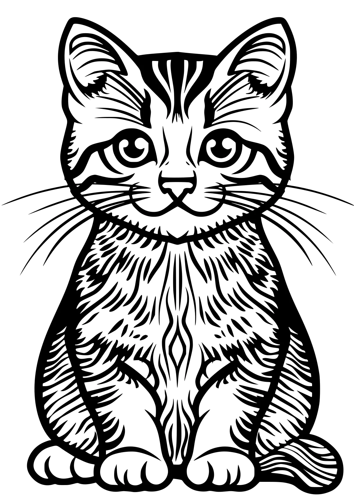 kitten coloring page cat, illustrator, cats, jaguar, kitty, free downloads