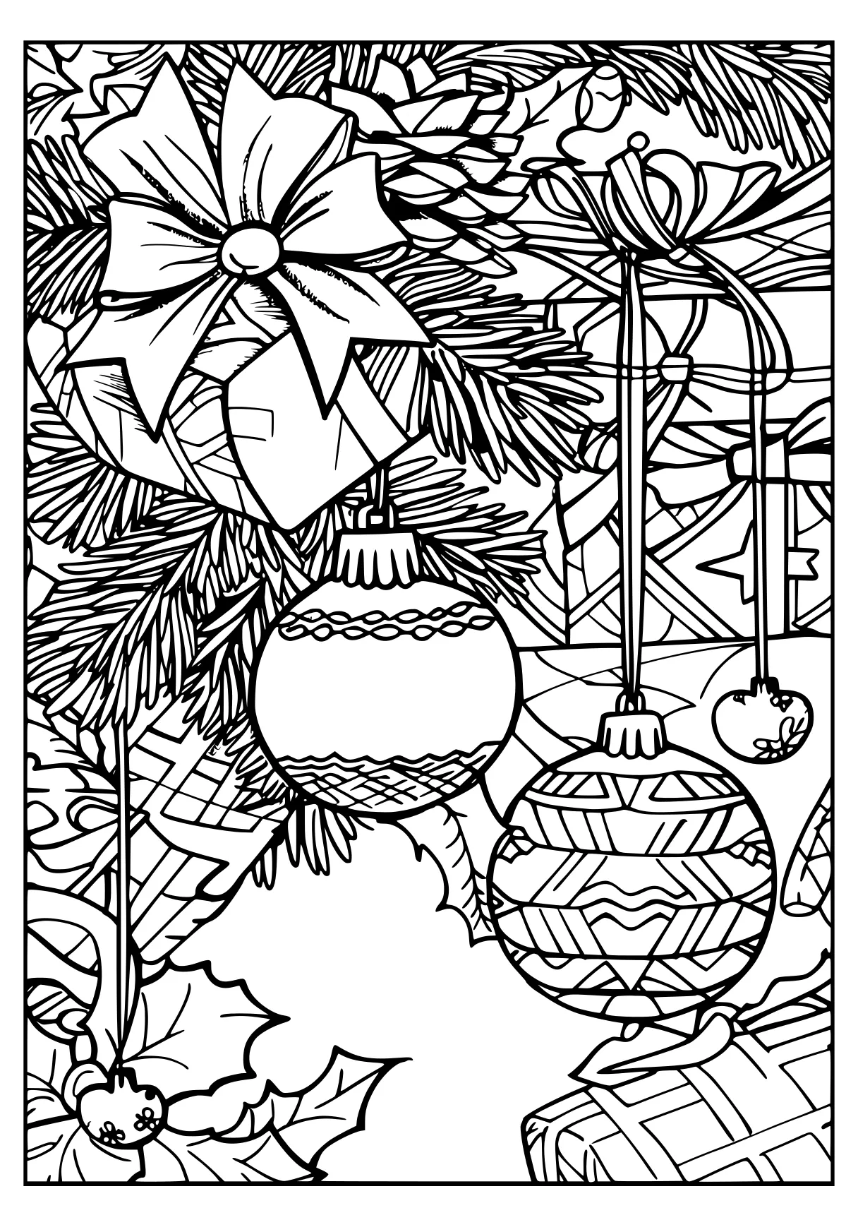 christmas coloring pages, ornament, zentangle, colouring, free page downloads