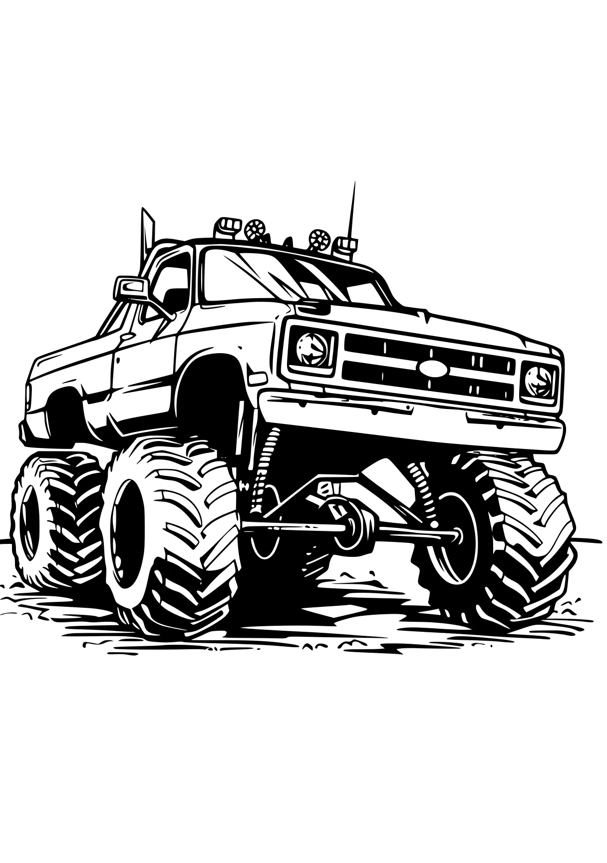 monster truck coloring pages truck, trucks, ranger, vehicle, crawler, free page downloads