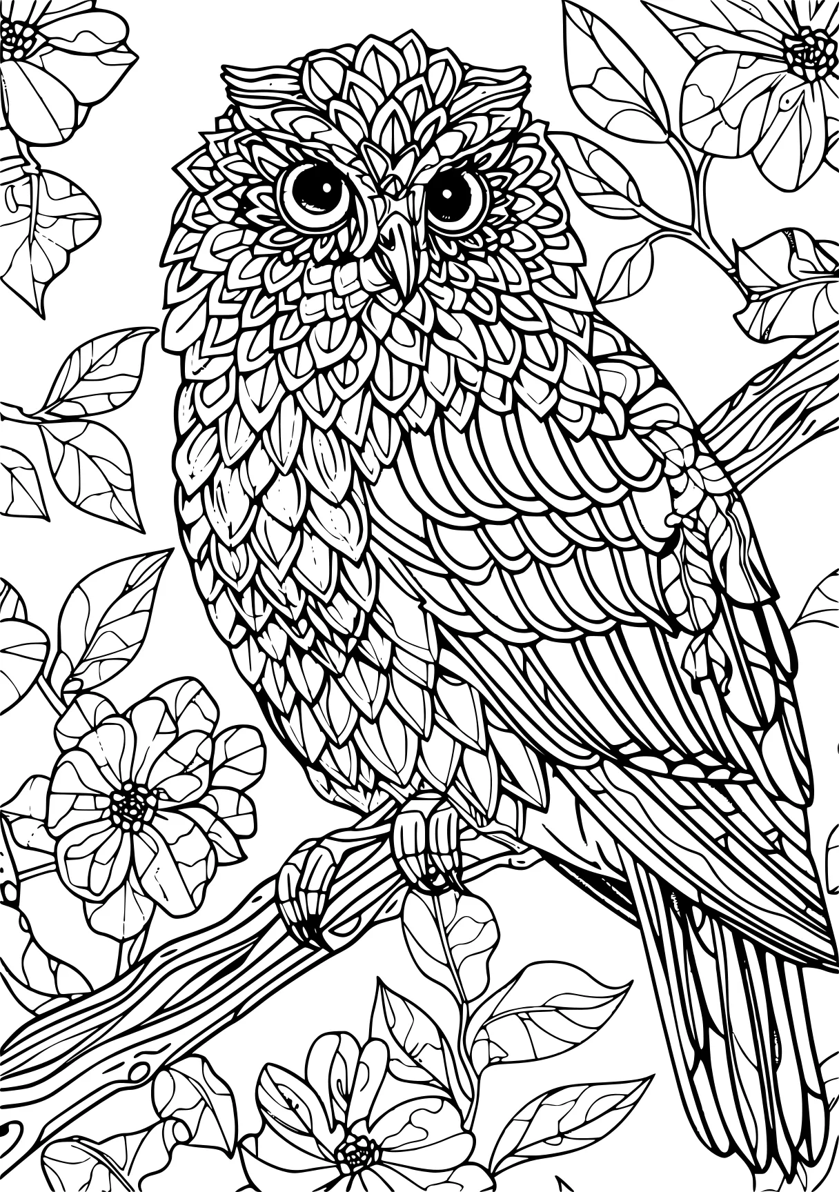 coloring patterns owl, zentangle, colouring, free page downloads