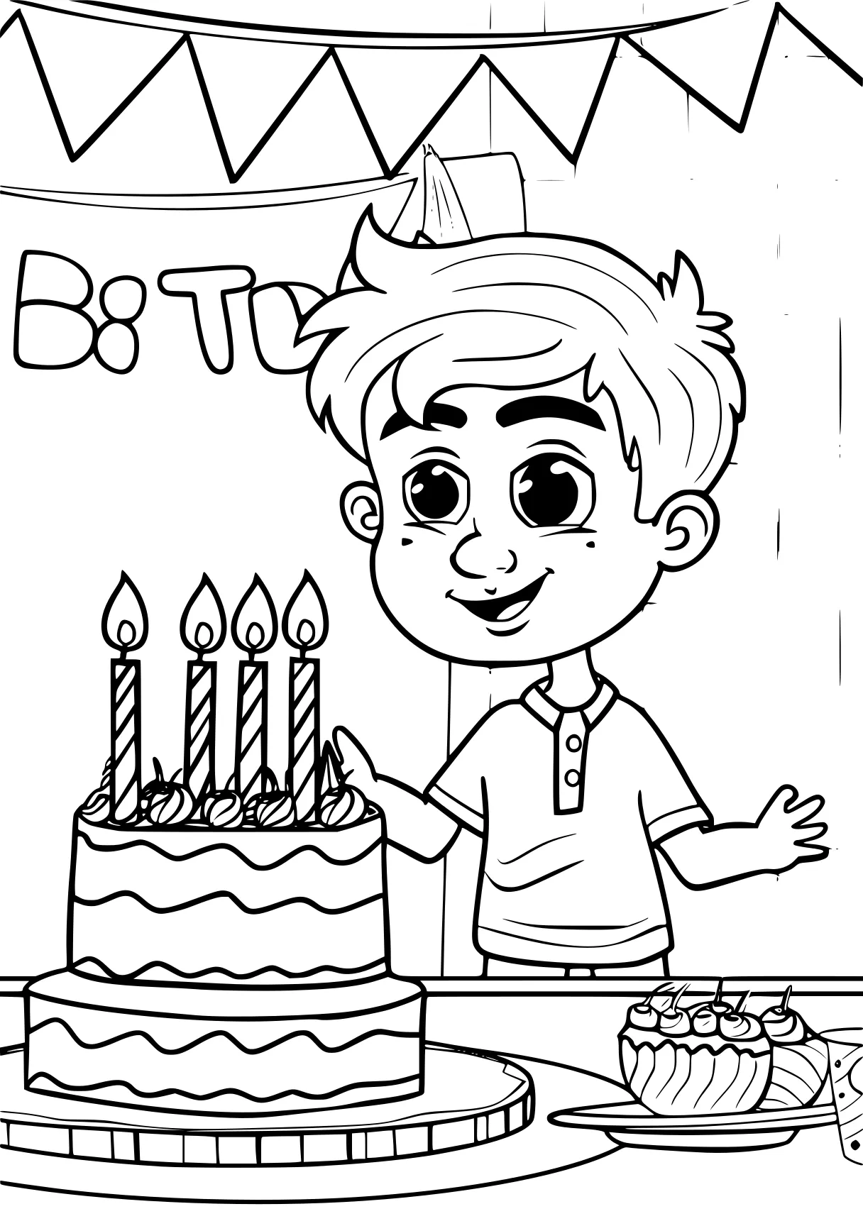 happy birthday coloring sheet bt21, birthday, blippi, b, free page downloads