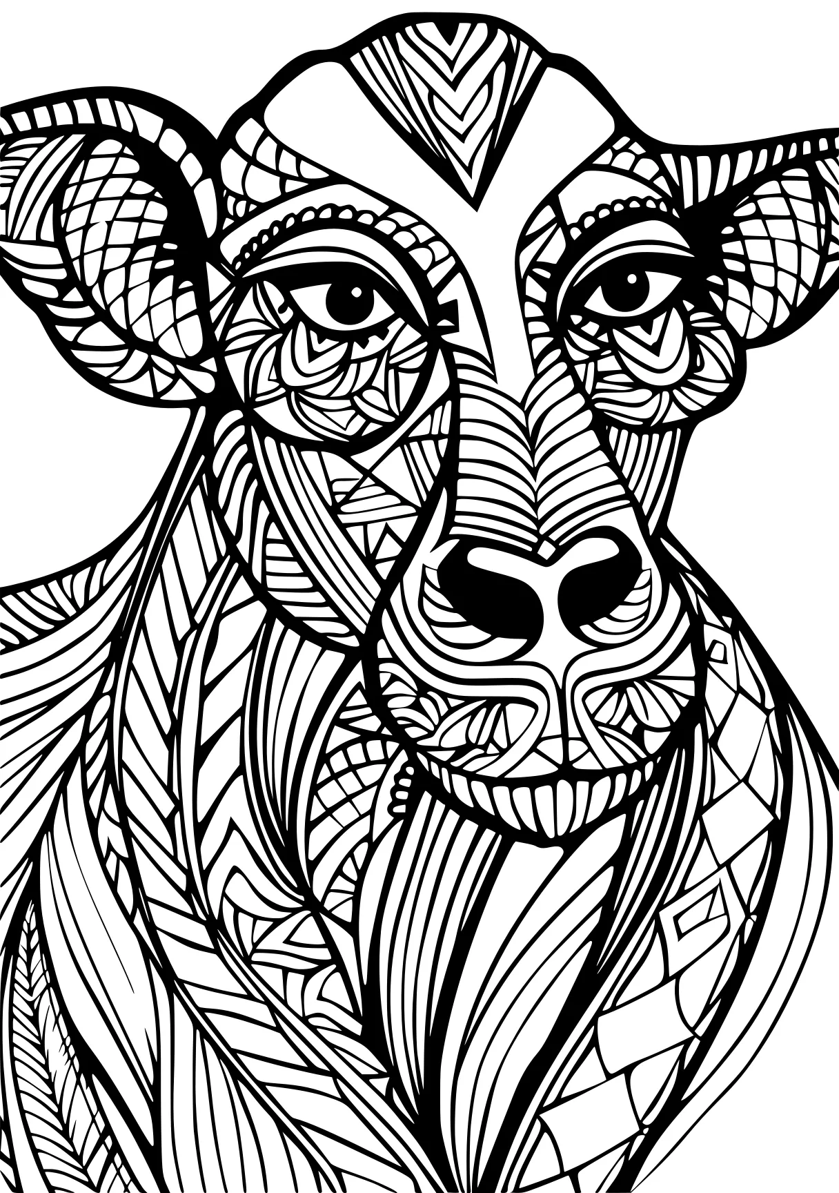 animal coloring pages, deer, illustrator, colouring, free page downloads