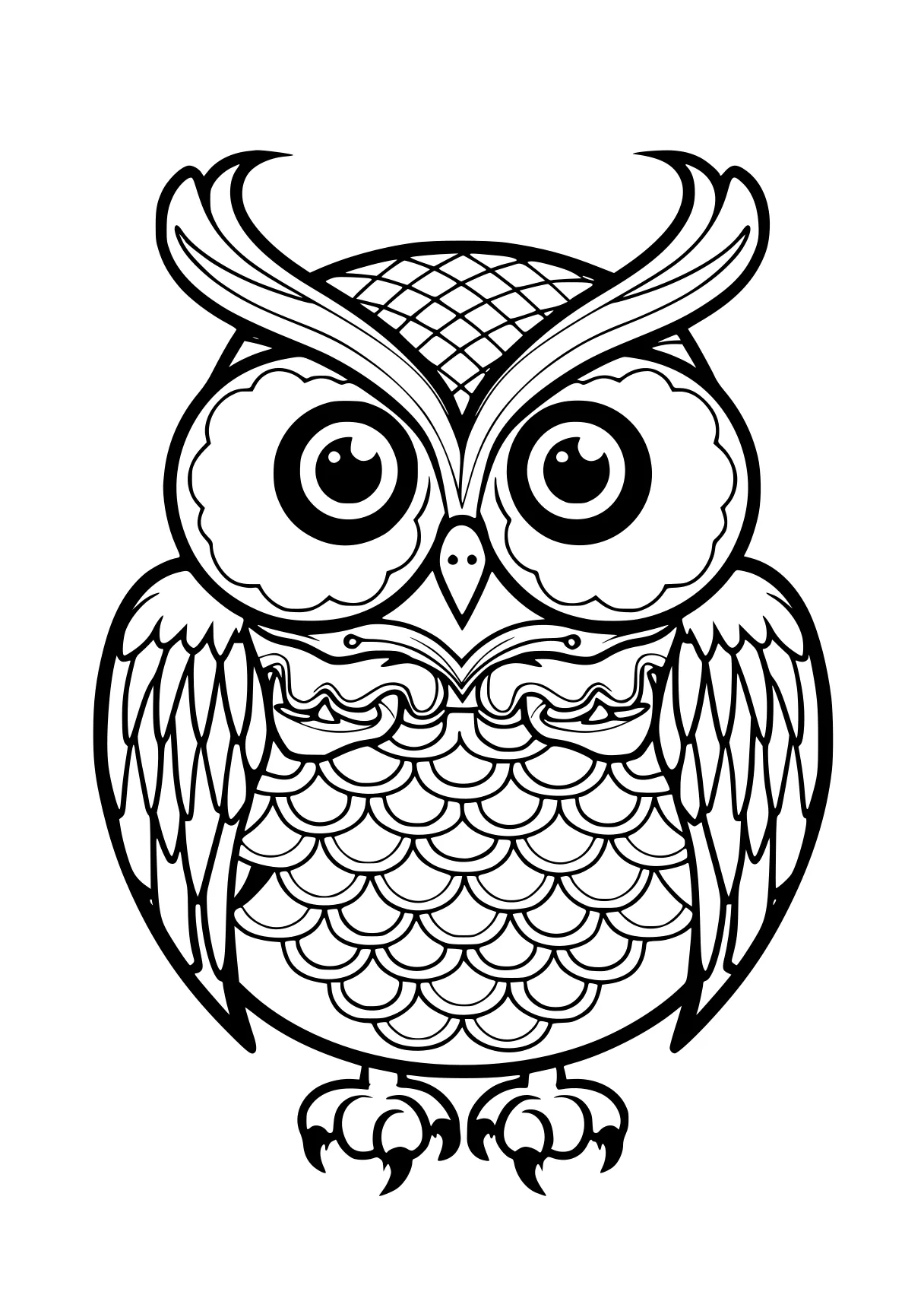 owl coloring pages owl, illustrator, zentangle, free page downloads