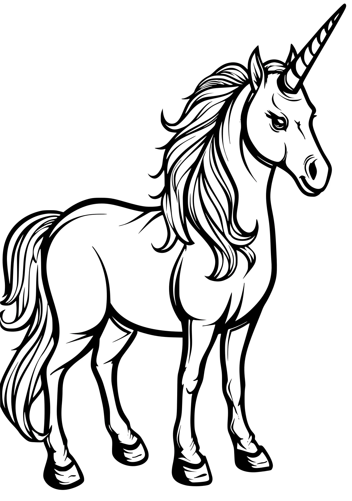 unicorn coloring horse, pony, unicorn, alicorn, pegasus, free page downloads