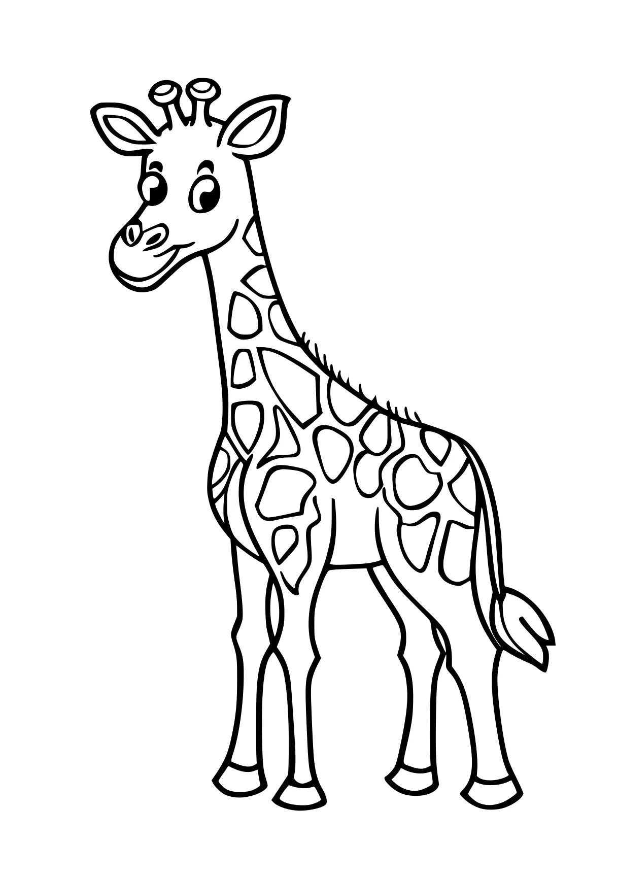 free printable pictures giraffe, deer, llama, zebra, coloring page downloads