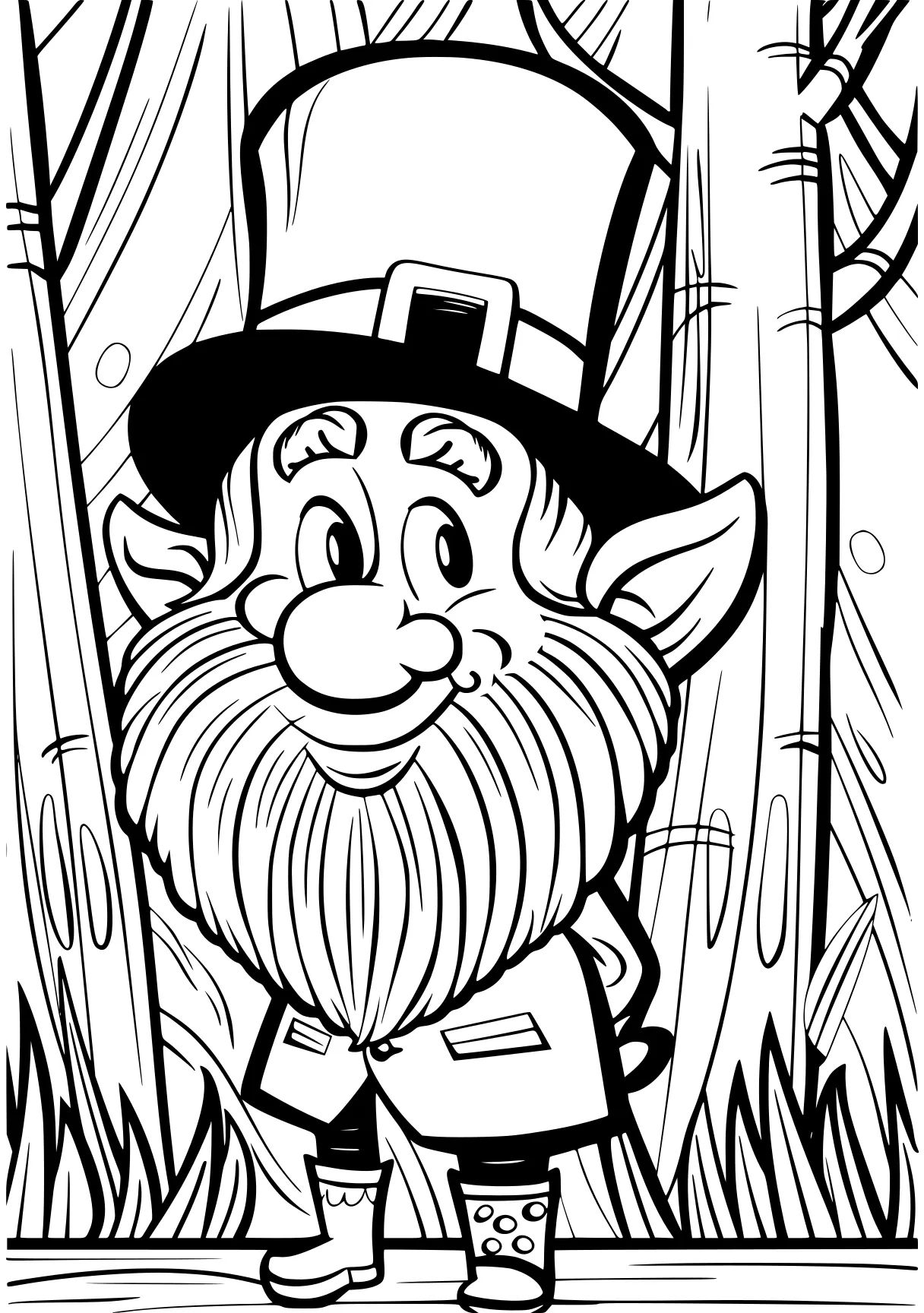 saint patrick's day coloring pages leprechaun, pinocchio, gnome, wizard, scarecrow, free page downloads