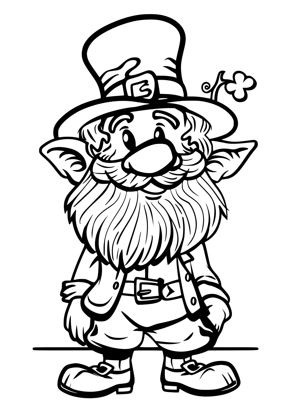 st patrick's day coloring pages gnome, leprechaun, wizard, ranger, pilgrim, free page downloads