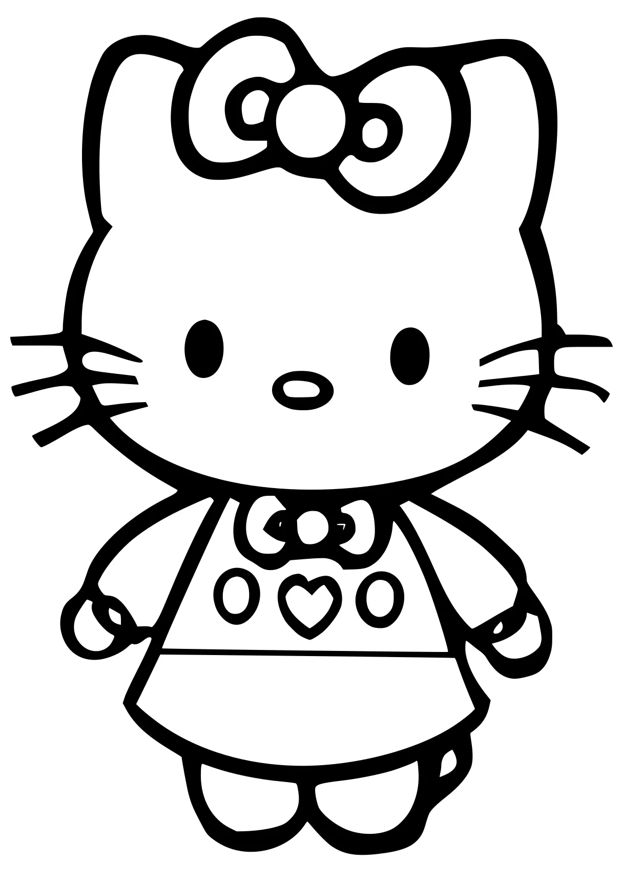 hello kitty pictures to color sanrio, kitty, cinnamoroll, unikitty, peppa, free coloring page downloads