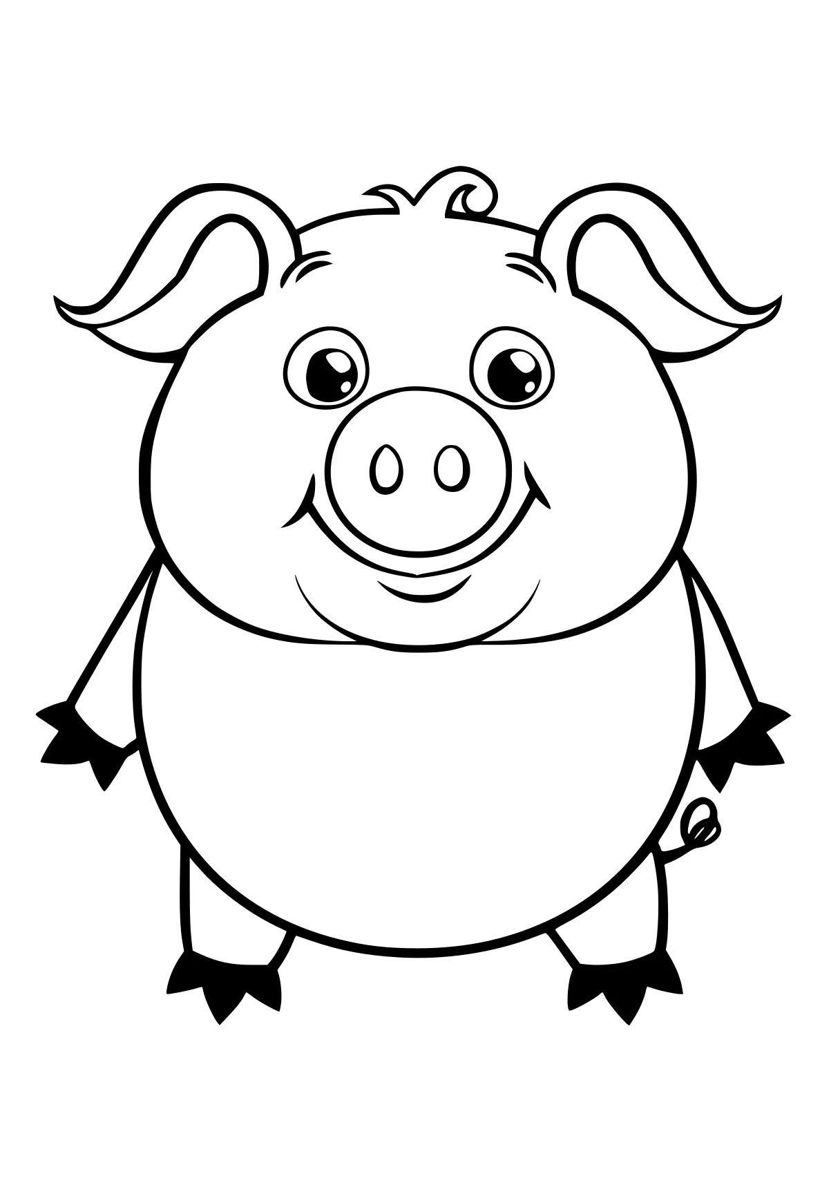 wednesday coloring page pig, peppa, piggy, piglet, cow, free downloads