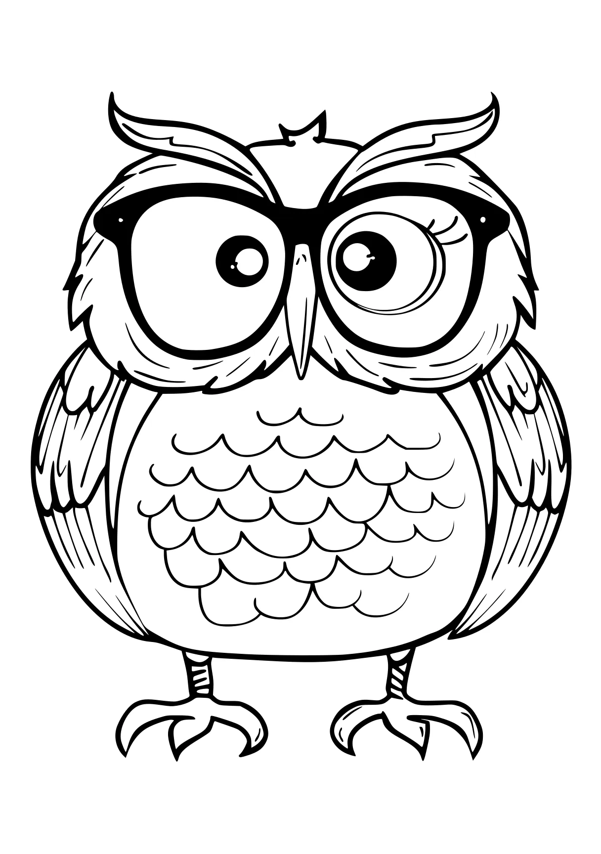 easy coloring pages owl, illustrator, printables, free page downloads