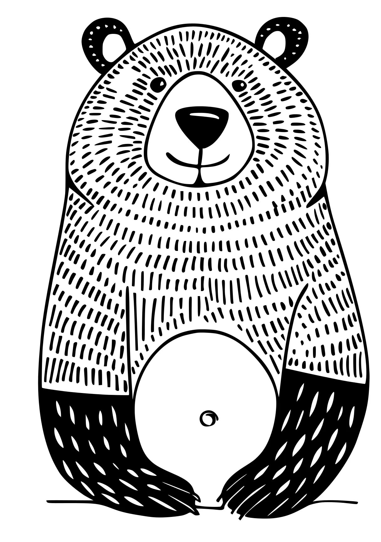 bear coloring page bear, hedgehog, groundhog, polar, raccoon, free downloads