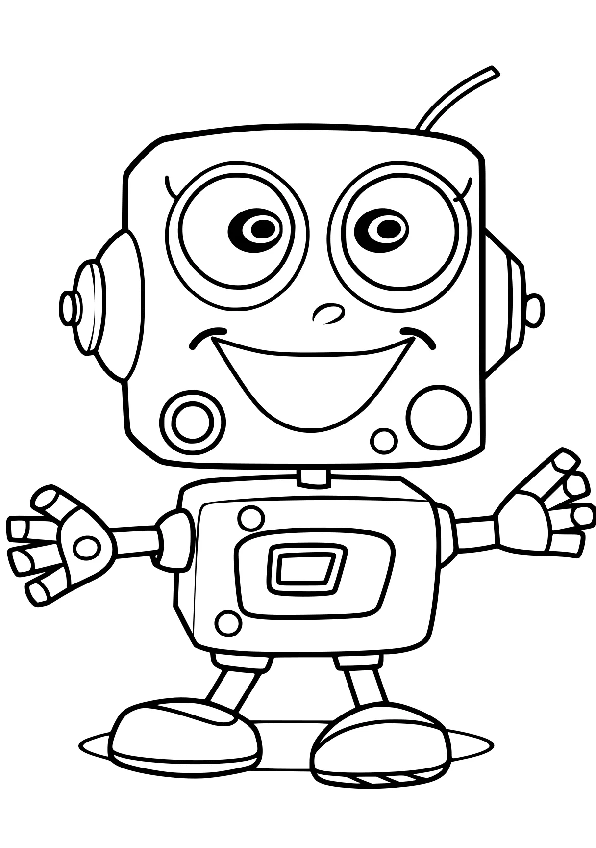 free coloring book pages robot, ai, bots, bob, robocar, page downloads