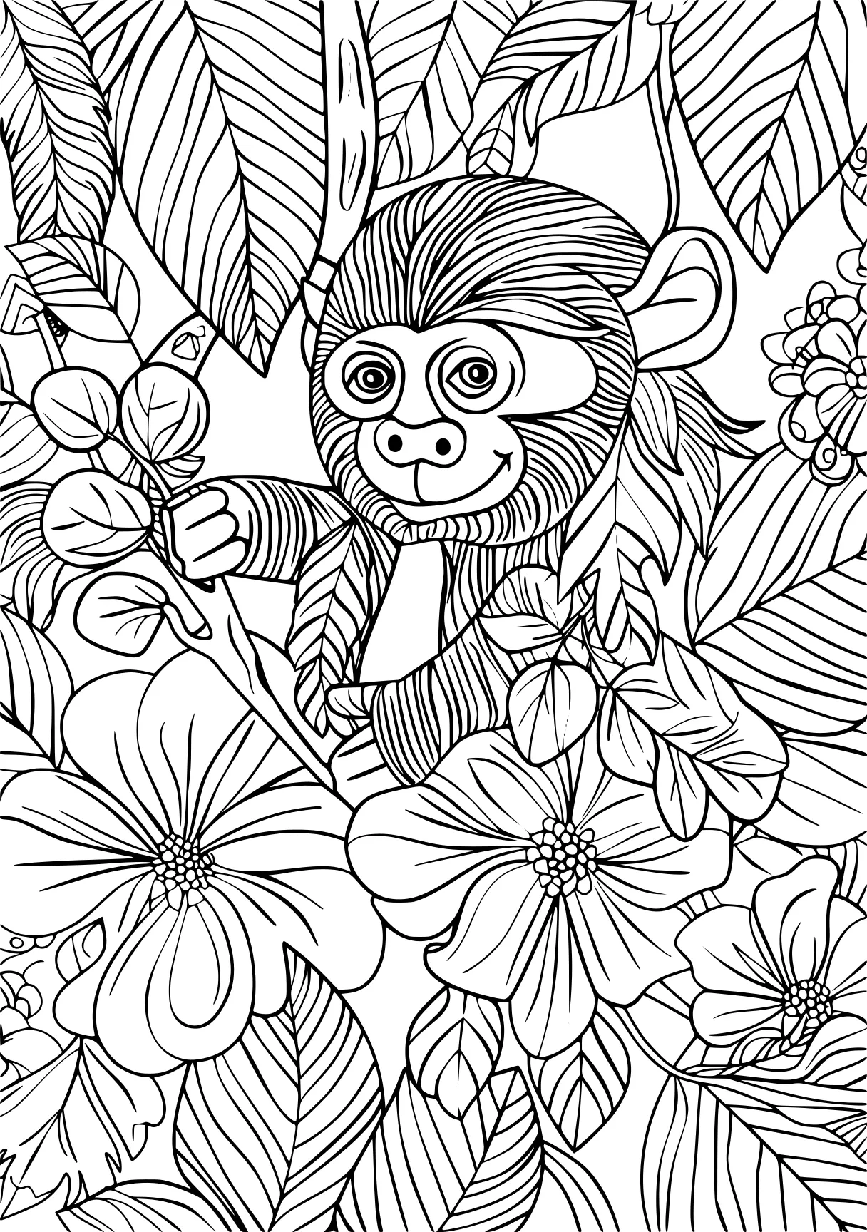 coloring games online monkey, gorilla, colouring, free page downloads