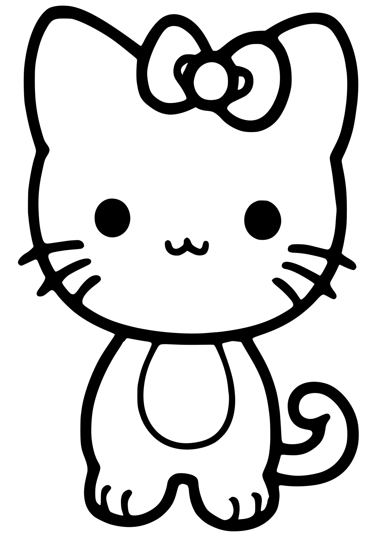 sanrio coloring pages mew, sanrio, kitty, cinnamoroll, cat, free page downloads