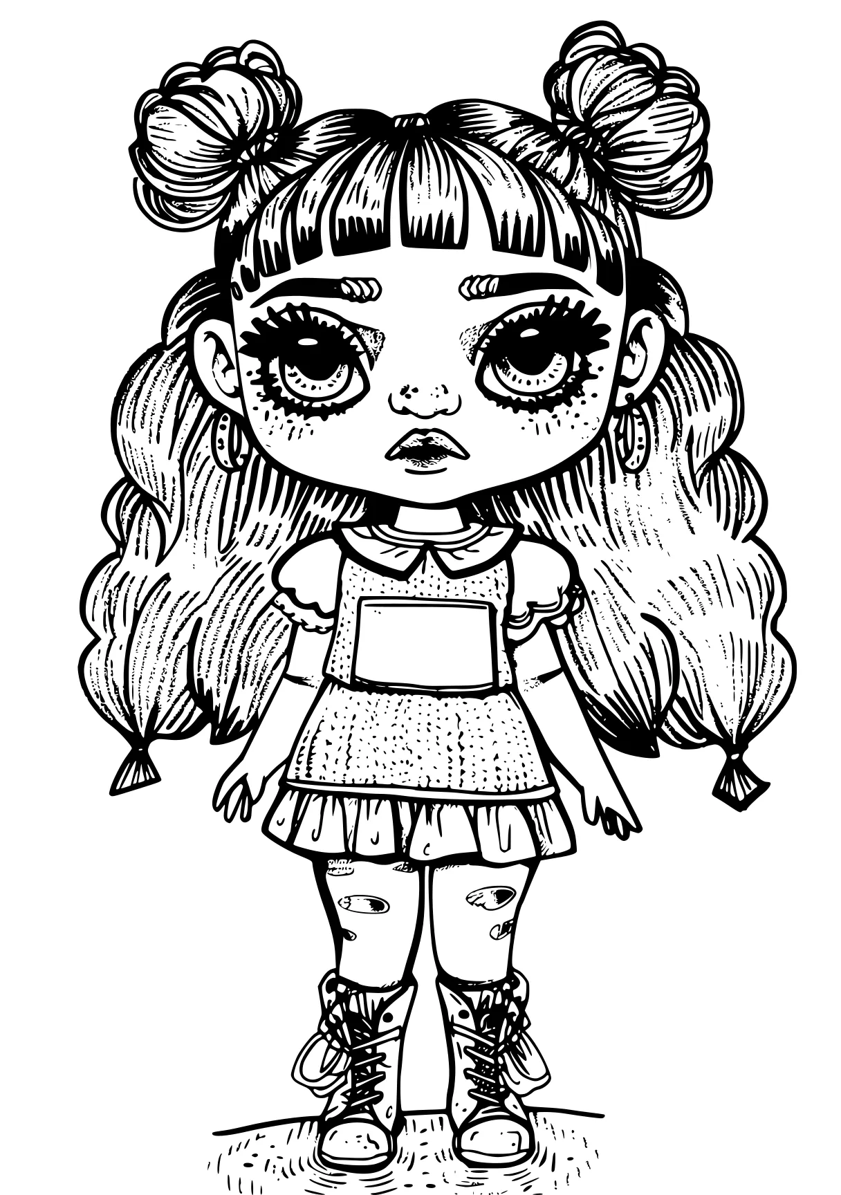 lol doll coloring pages chibi, doll, illustrator, girl, bratz, free page downloads