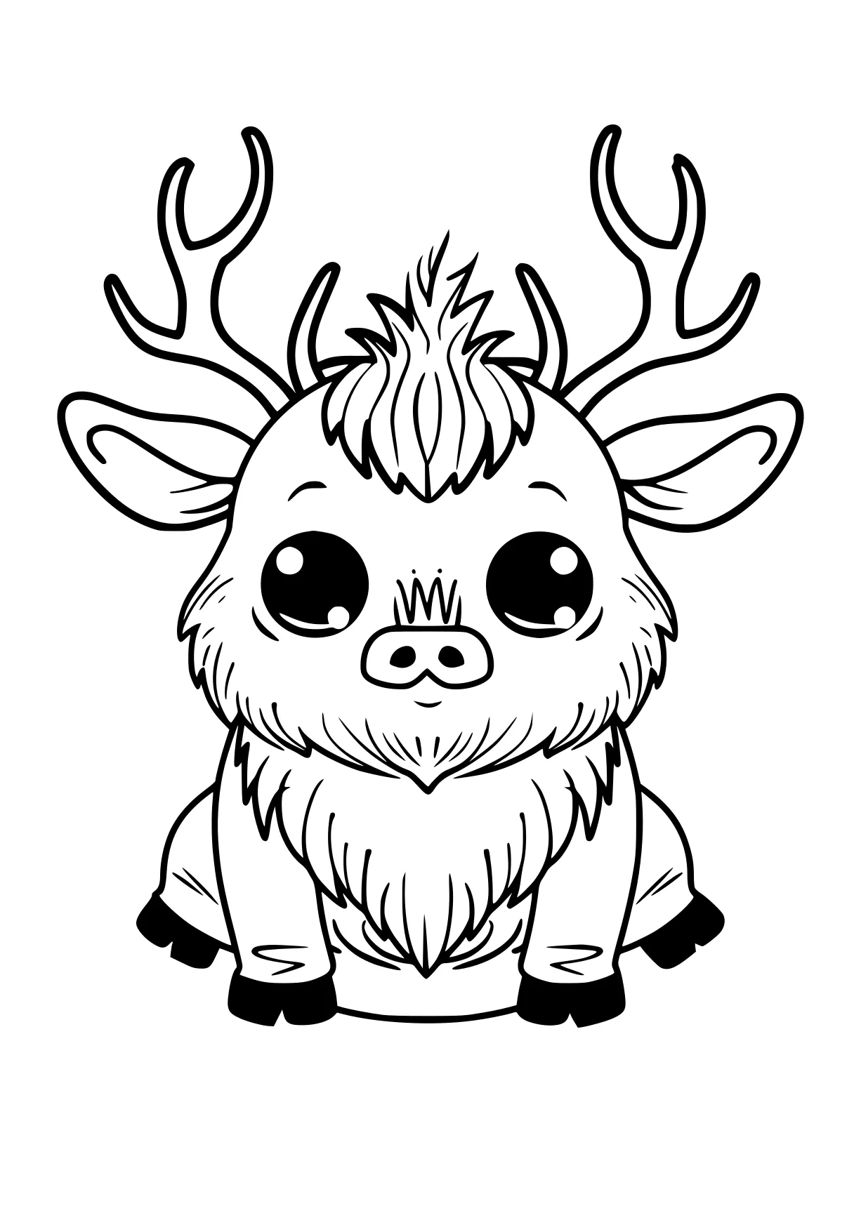 difficult coloring pages deer, reindeer, rudolph, moose, eevee, free page downloads