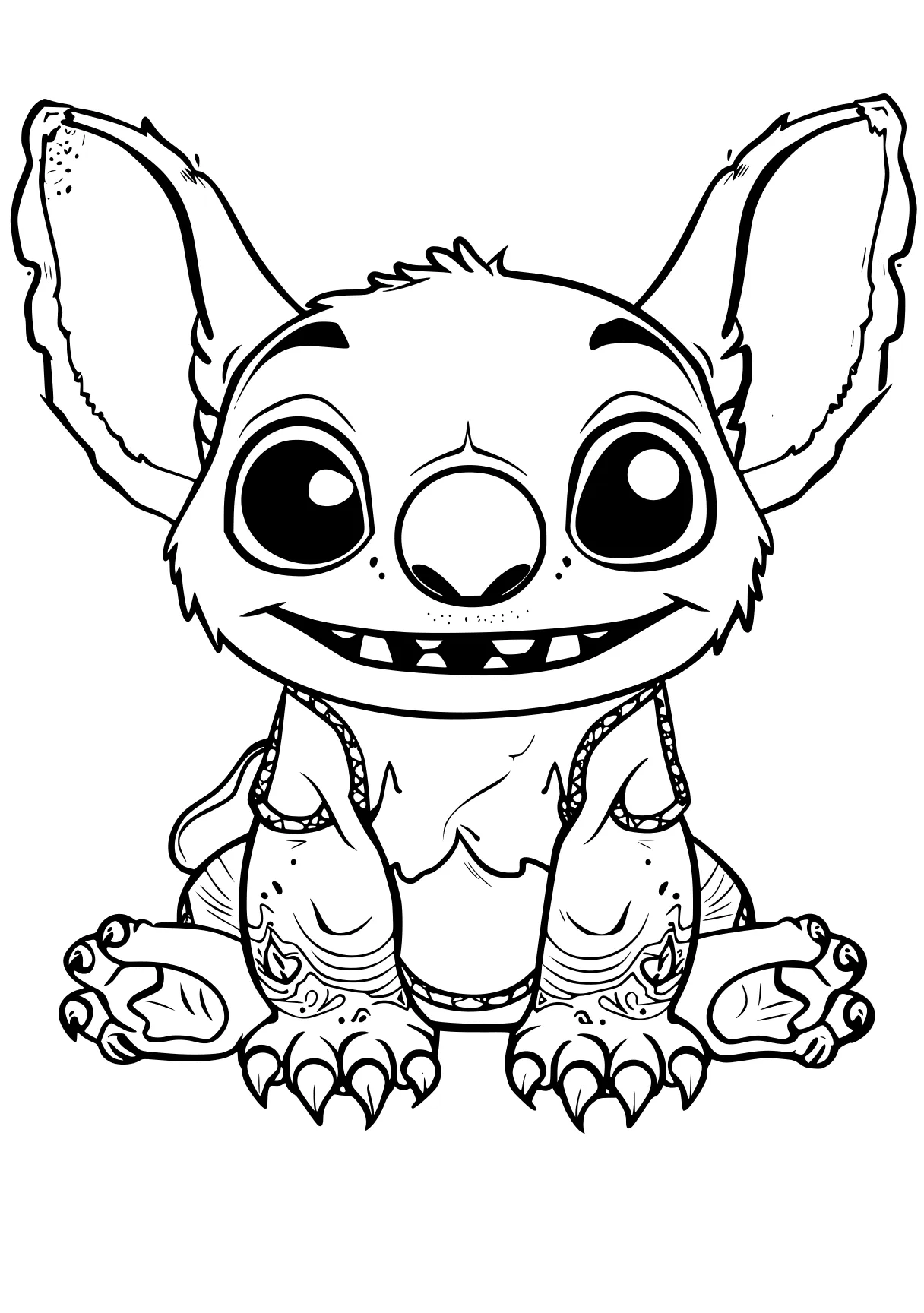 stitch colouring pages stitch, fazbear, bat, chibi, goblin, free coloring page downloads