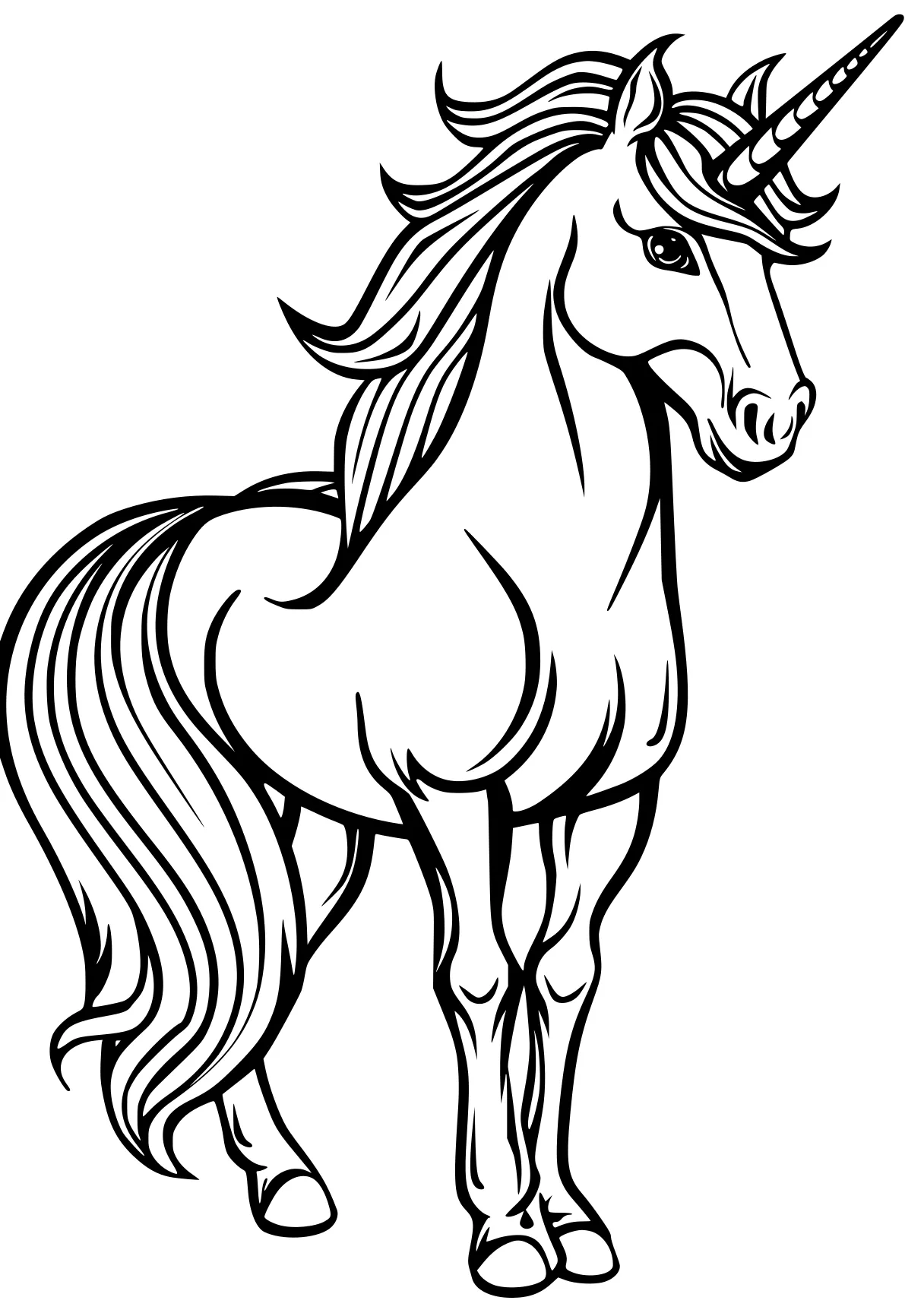 unicorn coloring sheet unicorn, horse, pony, pegasus, alicorn, free page downloads