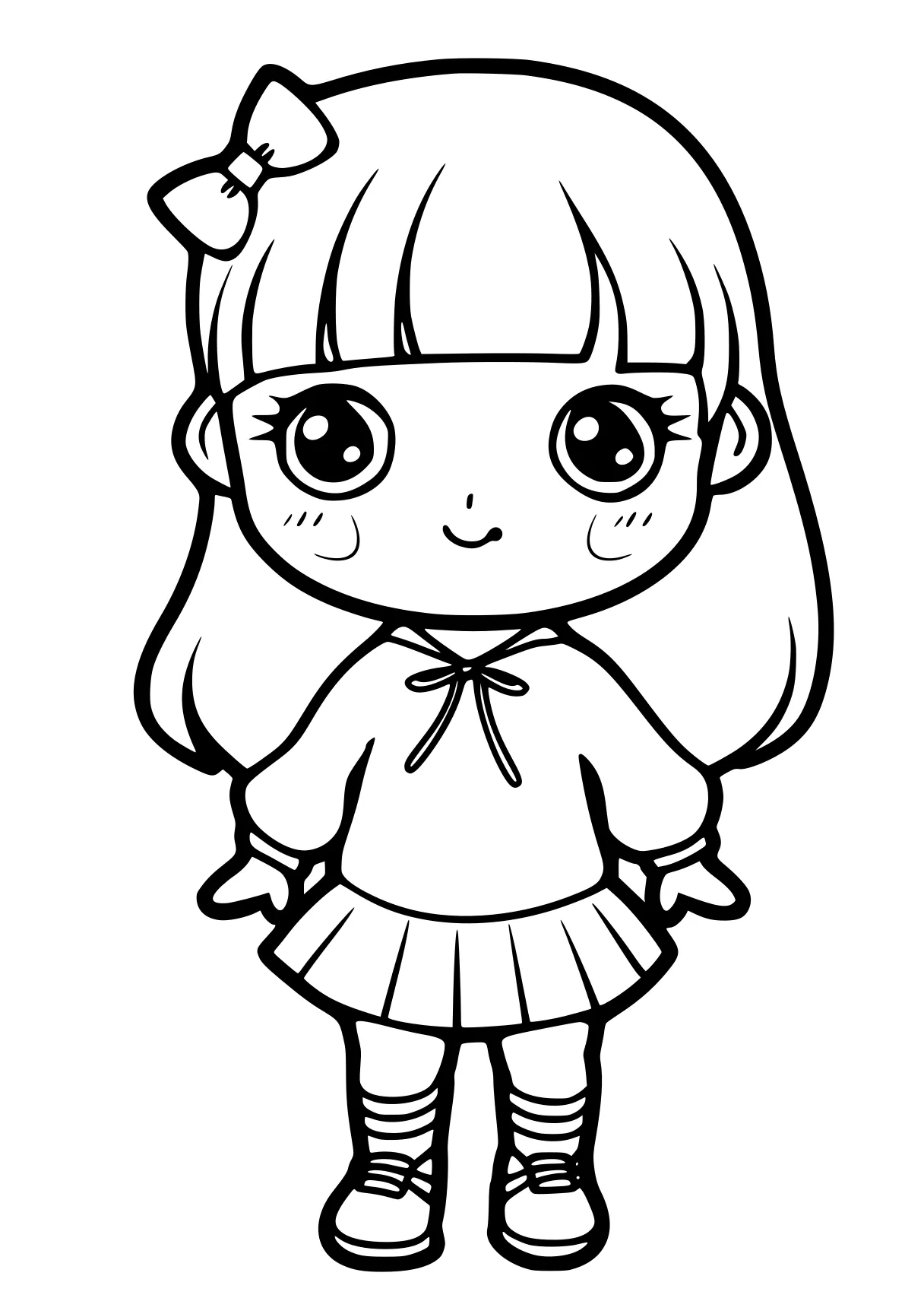 kuromi coloring pages chibi, cinnamoroll, doll, small, little, free page downloads