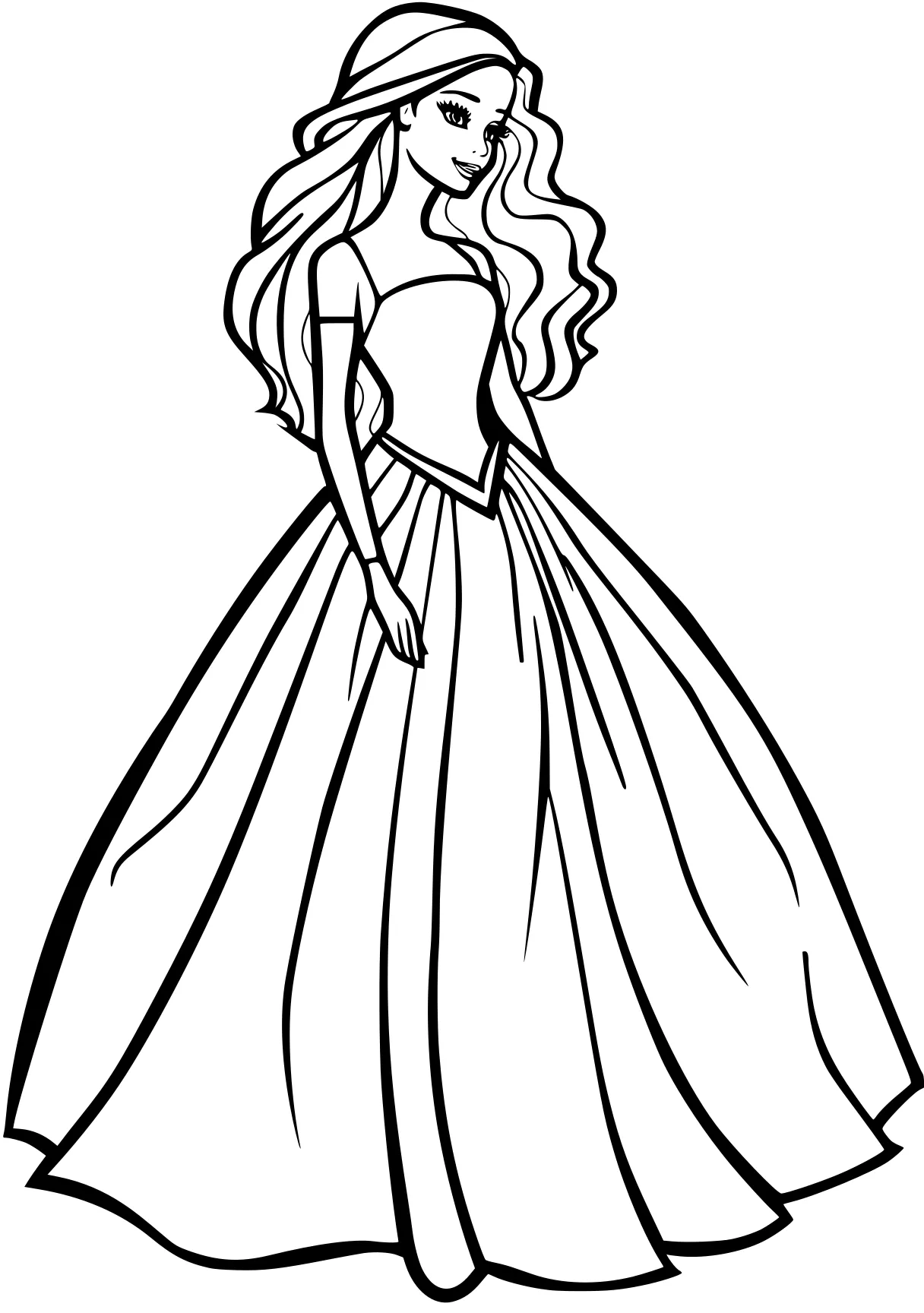 barbie coloring pages printable princess, dresses, rapunzel, rosalina, cinderella, free page downloads