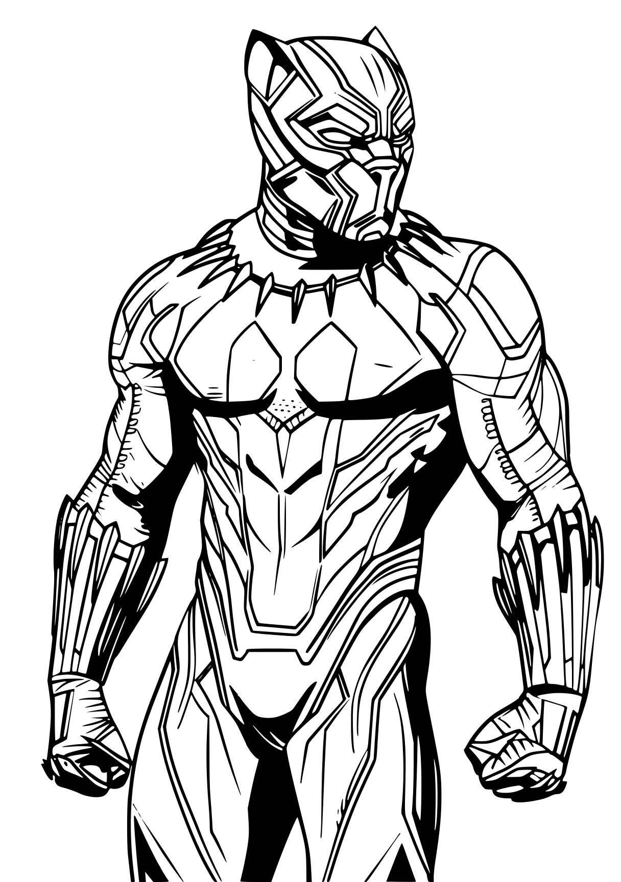 black panther coloring page ultraman, frieza, wolverine, iron, lines, free downloads