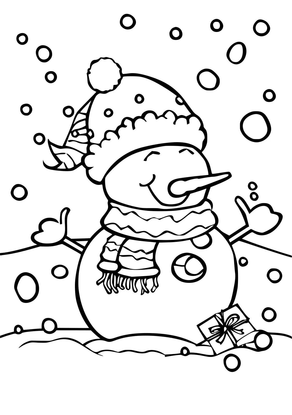 christmas coloring pages printable snowman, winter, illustrator, free page downloads