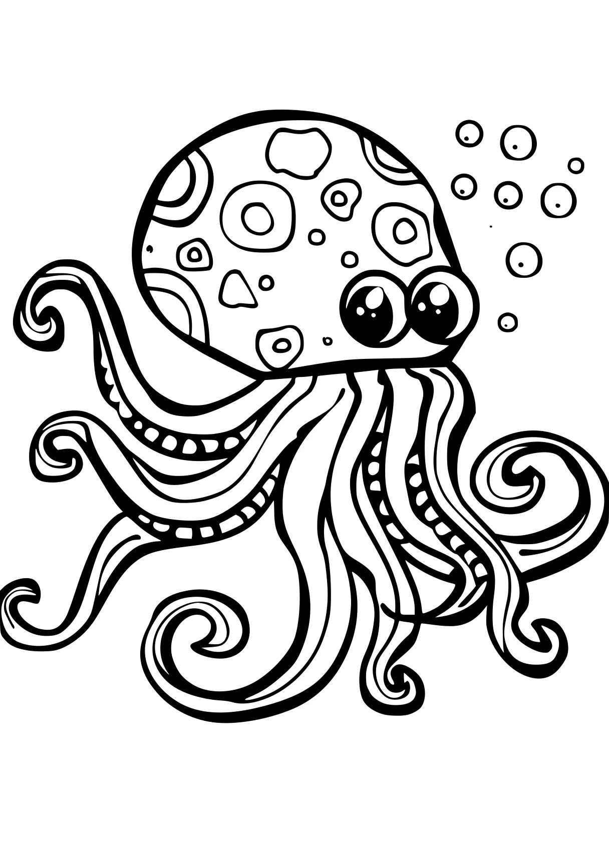 bluey colouring pages octopus, illustrator, jellyfish, squidward, free coloring page downloads