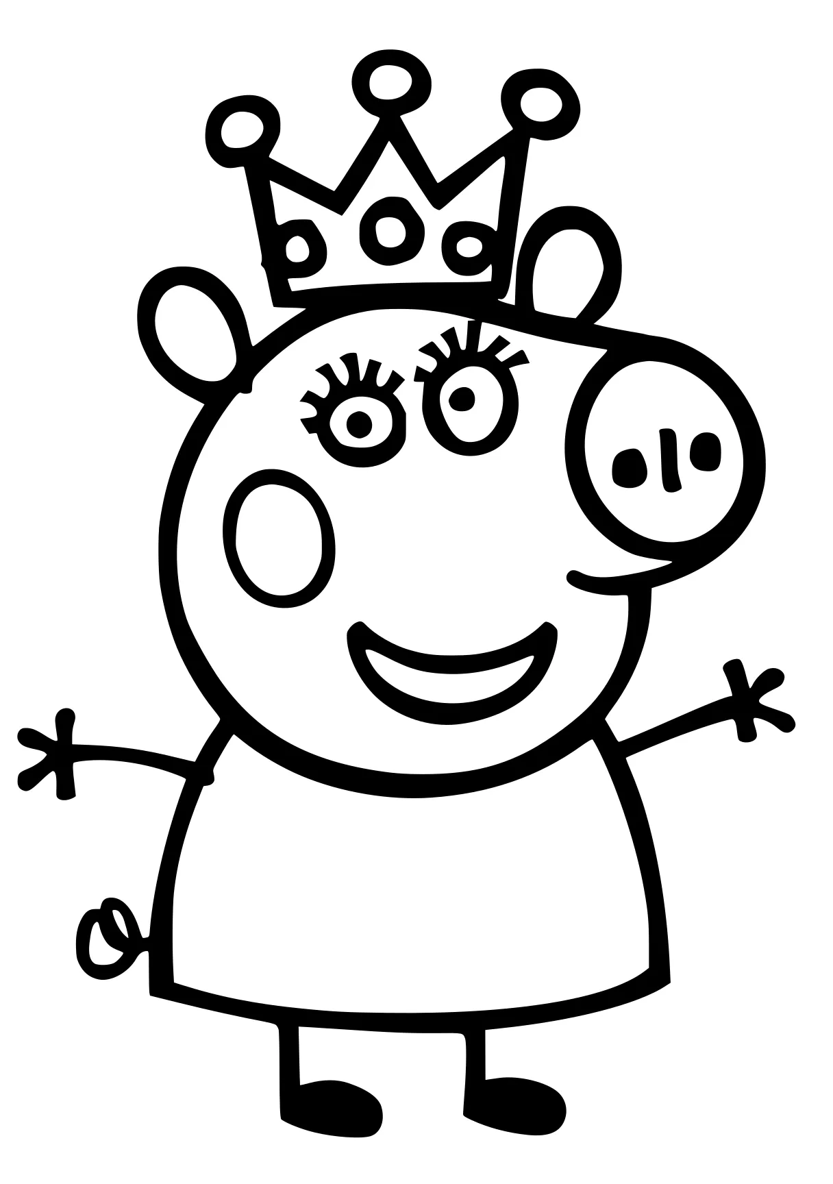 peppa coloring page peppa, pinkfong, pig, oddbods, piggy, free downloads