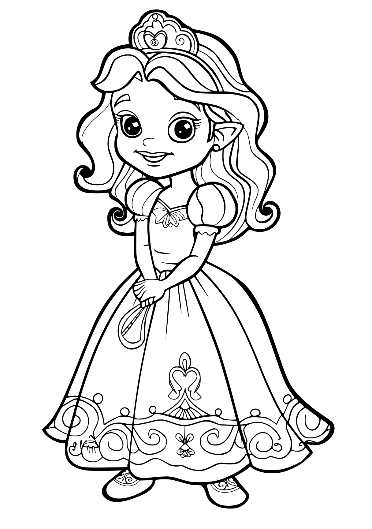 princess coloring pages printables, rapunzel, cinderella, princess, free page downloads