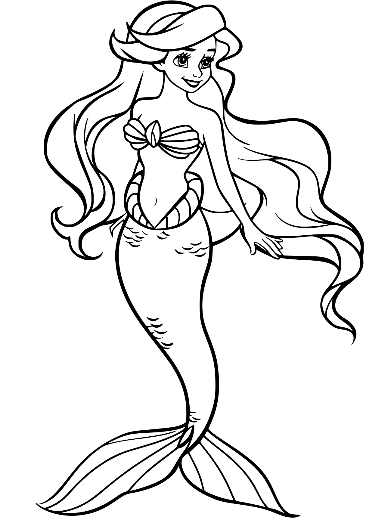 ariel mermaid coloring pages mermaid, ariel, siren, moana, fish, free page downloads