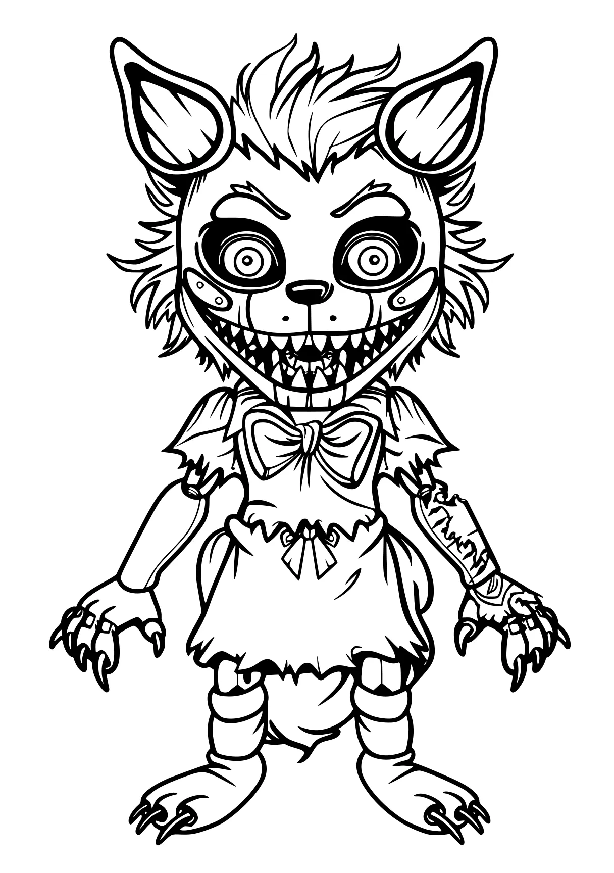 fnaf colouring pages raccoon, kuromi, werewolf, twisty, bonnie, free coloring page downloads