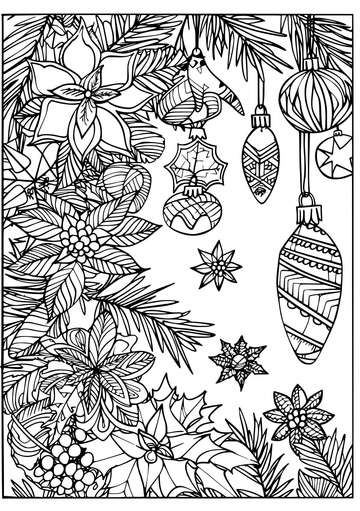 christmas coloring printables, zentangle, ornament, colouring, free page downloads