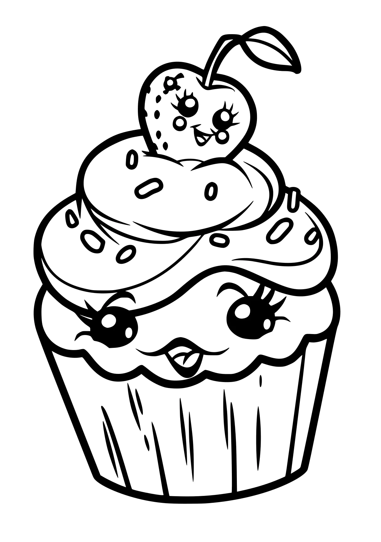 shopkins color pages cupcake, cake, shortcake, foods, donut, free coloring page downloads