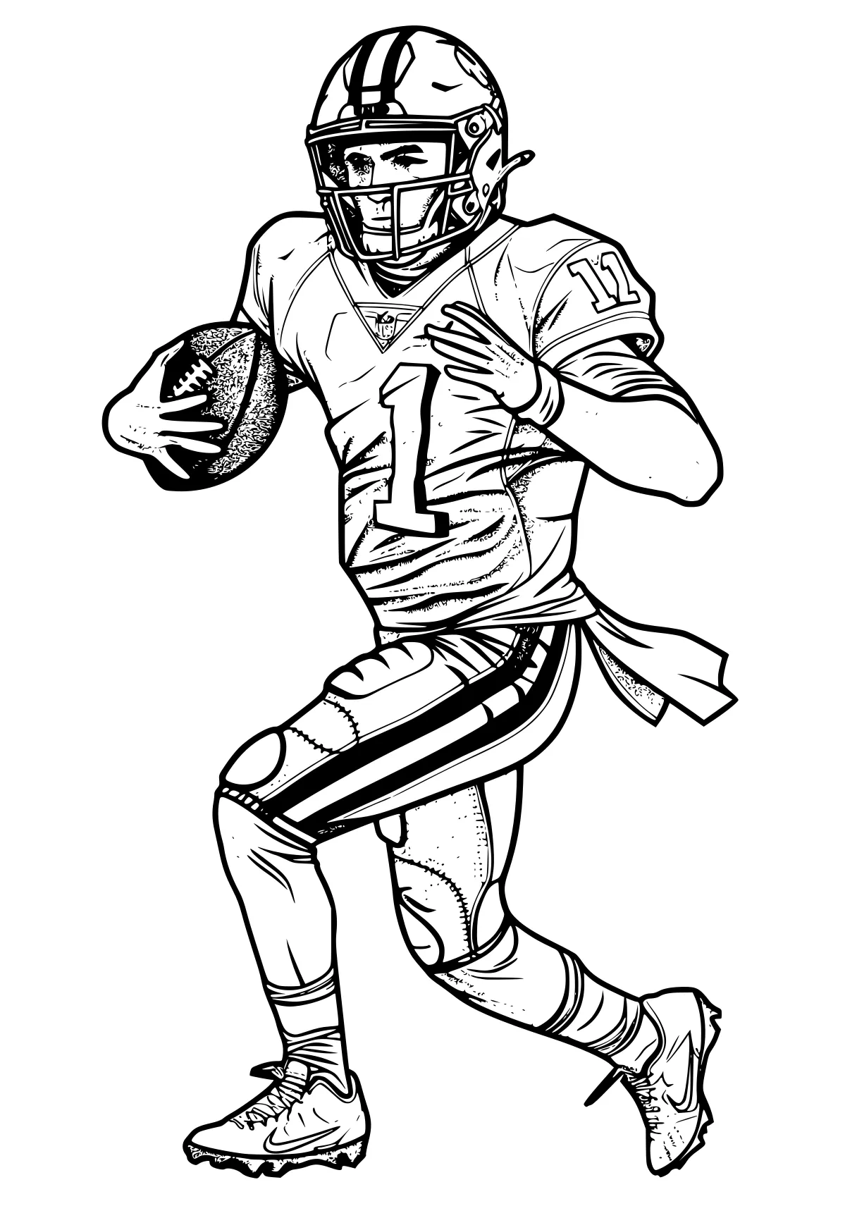 football player coloring page sports, football, nfl, ball, 49ers, free downloads