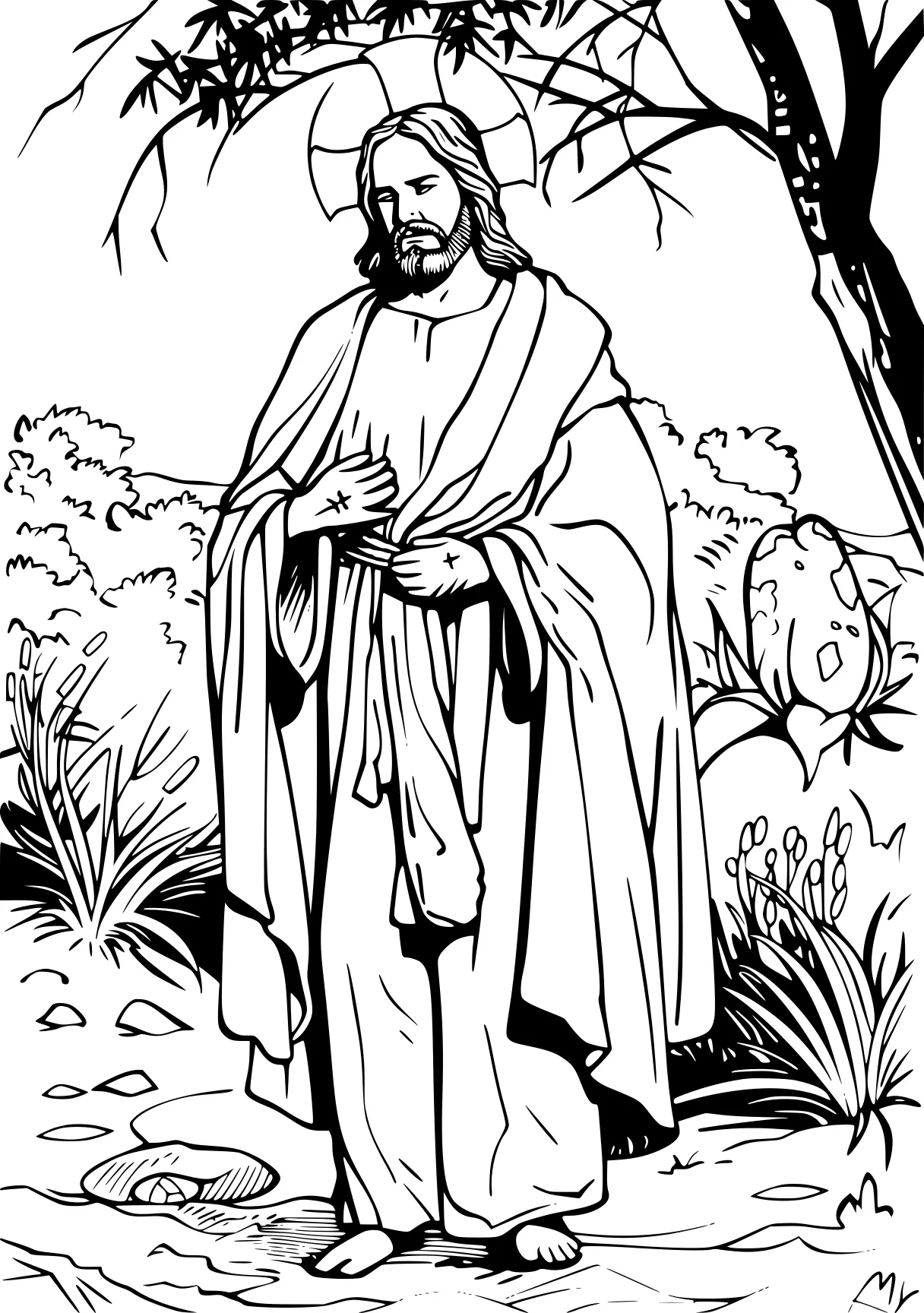 jesus coloring pages zacchaeus, shepherd, lent, esau, pilgrim, free page downloads