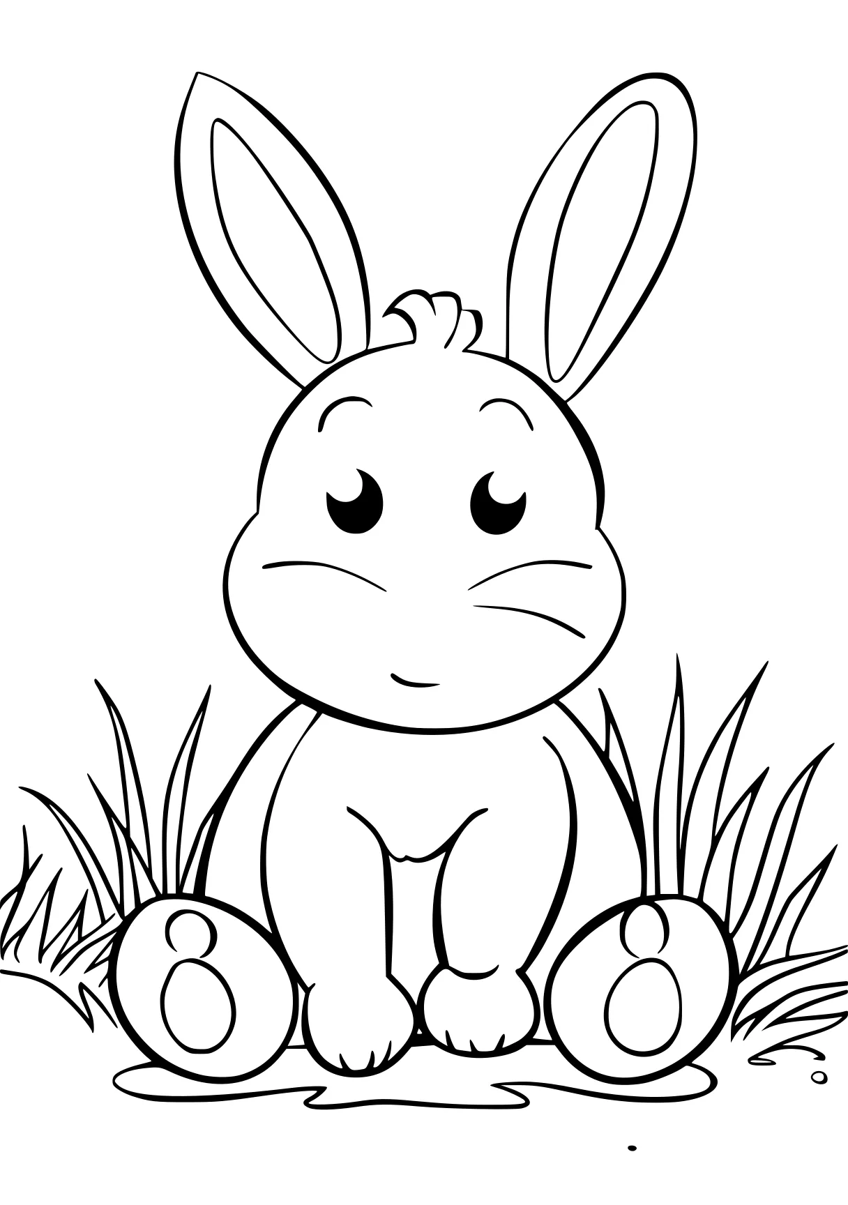 simple coloring pages bunny, rabbit, scorbunny, carrot, free page downloads