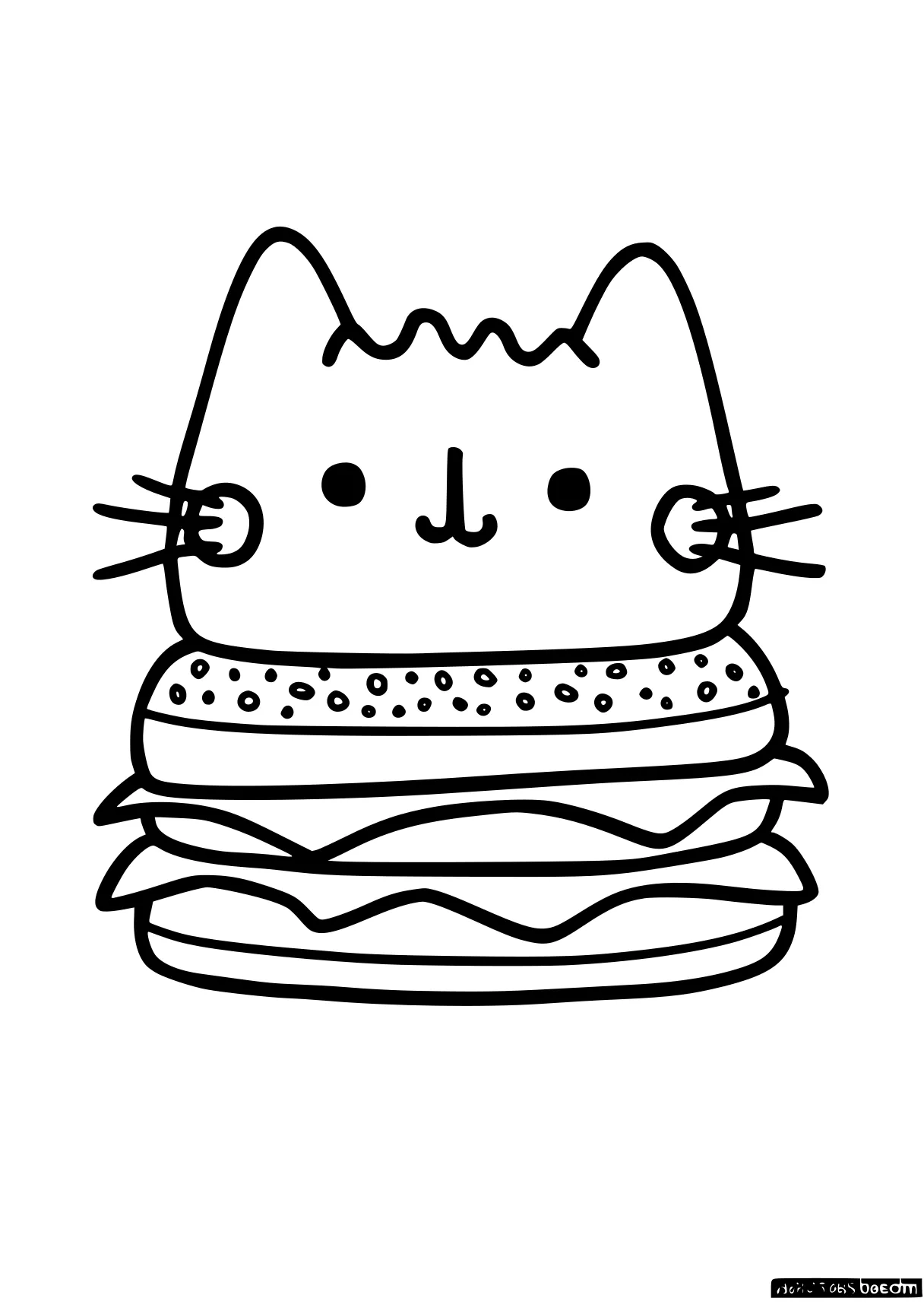 pusheen coloring pages pusheen, molang, kitty, cat, unikitty, free page downloads