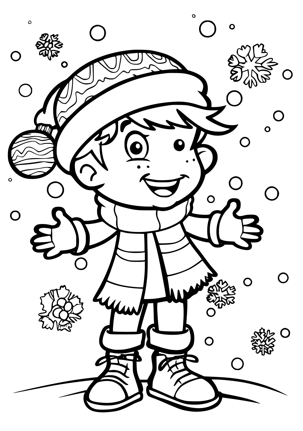 christmas coloring pages, snowflakes, winter, boboiboy, free page downloads