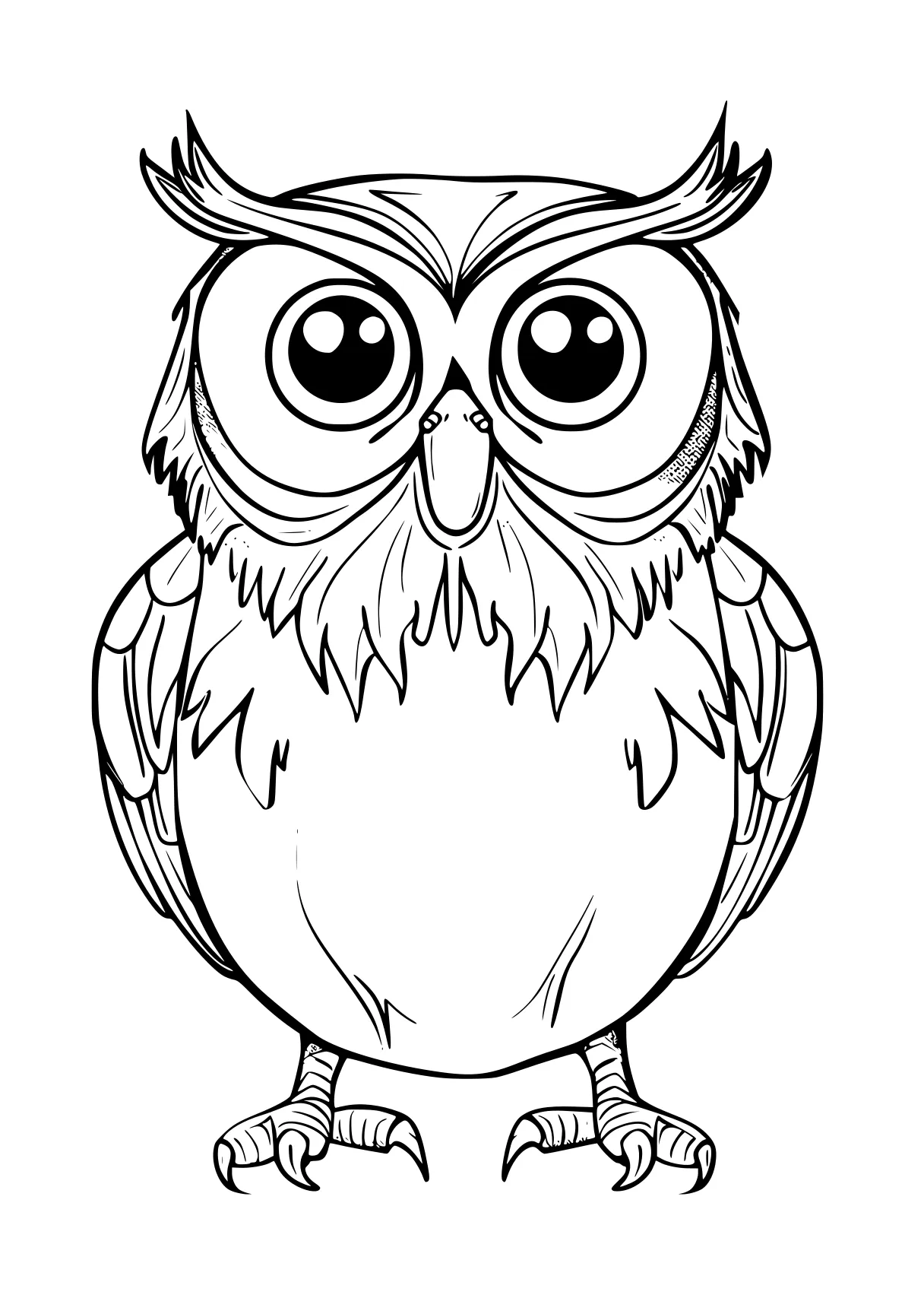 online colouring owl, illustrator, bird, colouring, free coloring page downloads