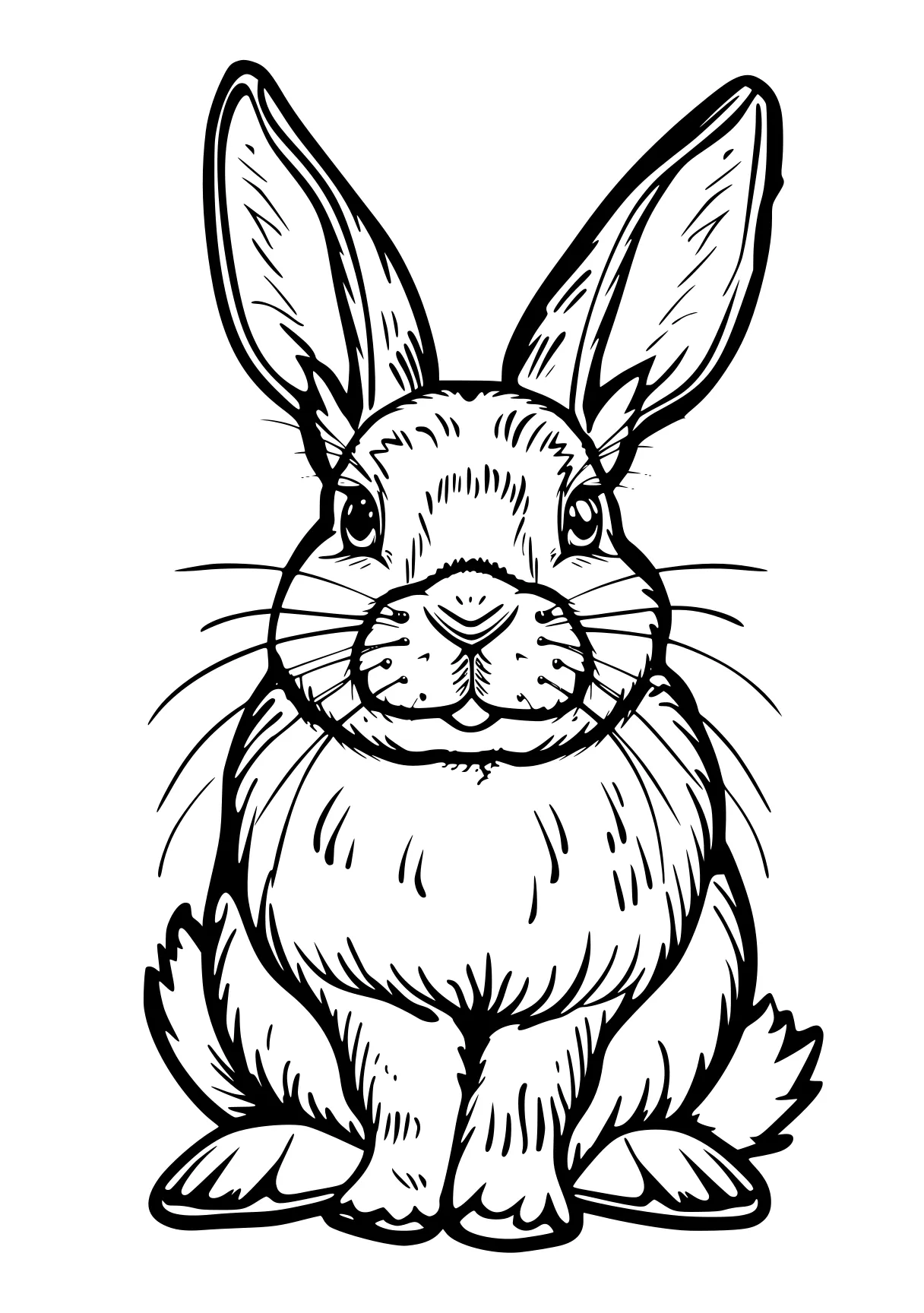 rabbit coloring page rabbit, bunny, carrot, eevee, illustrator, free downloads