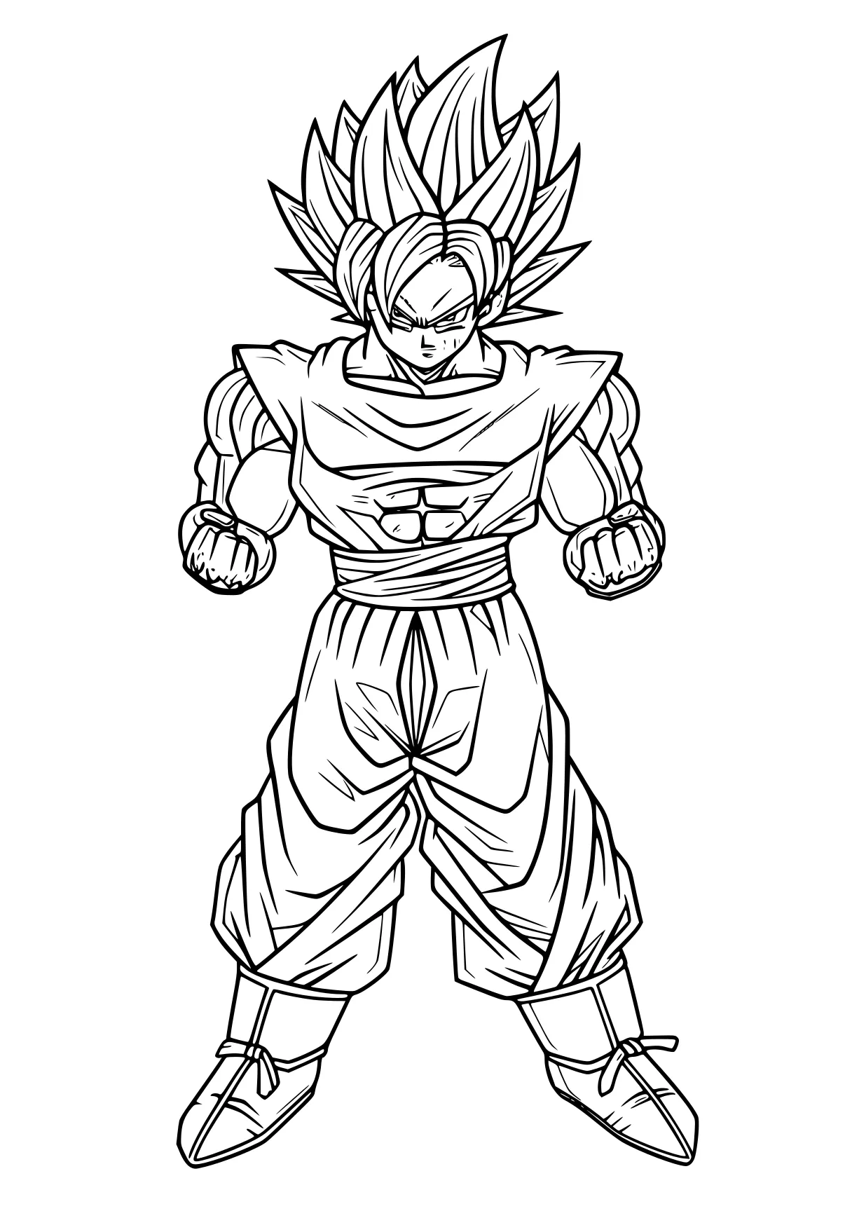 goku coloring pages gogeta, goku, vegito, broly, vegeta, free page downloads