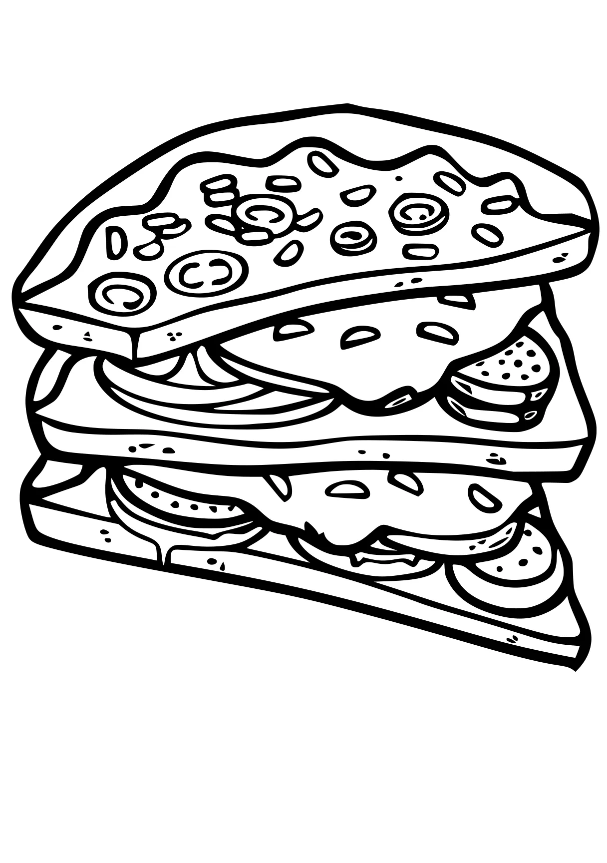 food coloring pages pizza, foods, food, free page downloads